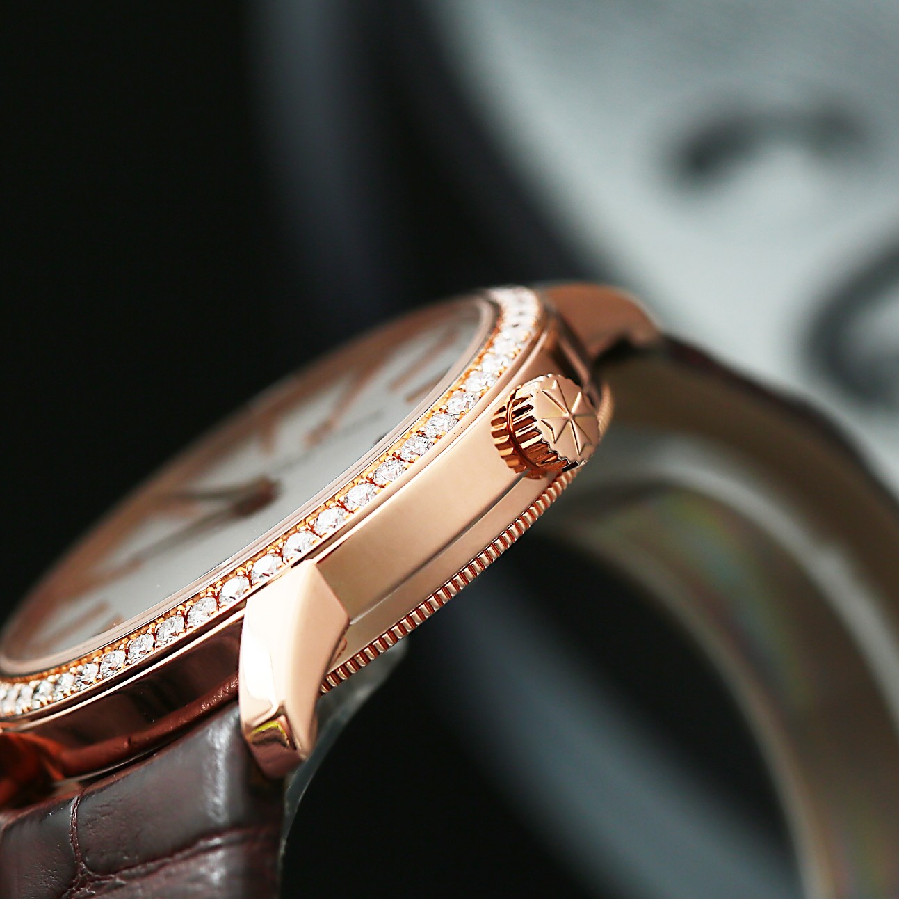 Patrimony Rose Gold Diamond Silver Dial 33mm Product Image 5