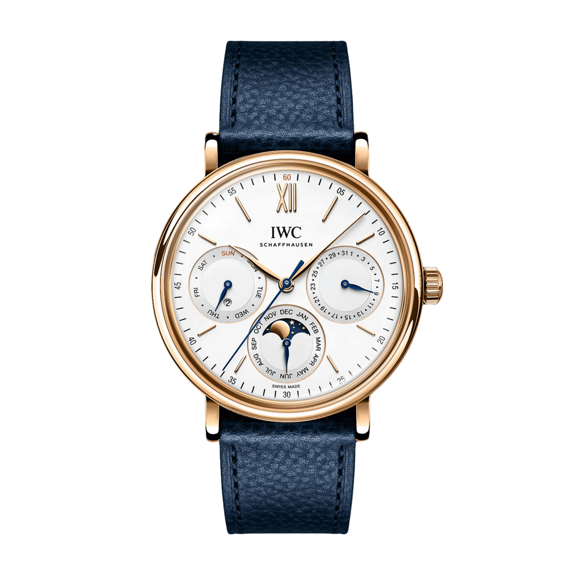 Portofino Perpetual Calendar Rose Gold Silver Dial 40mm Product Image