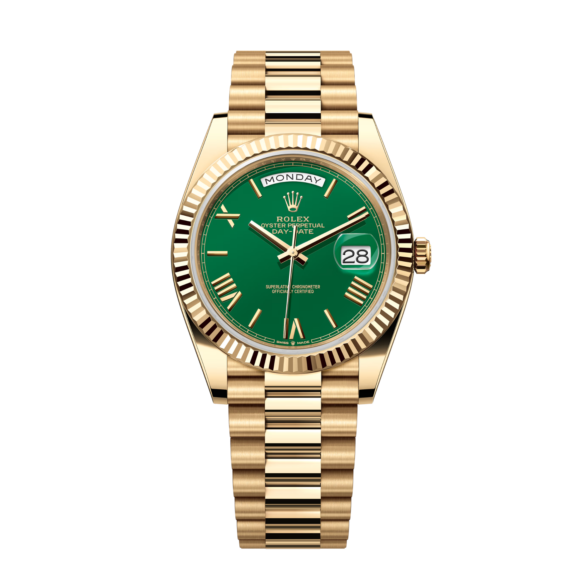 Day-Date Yellow Gold Green Dial 40mm Product Image