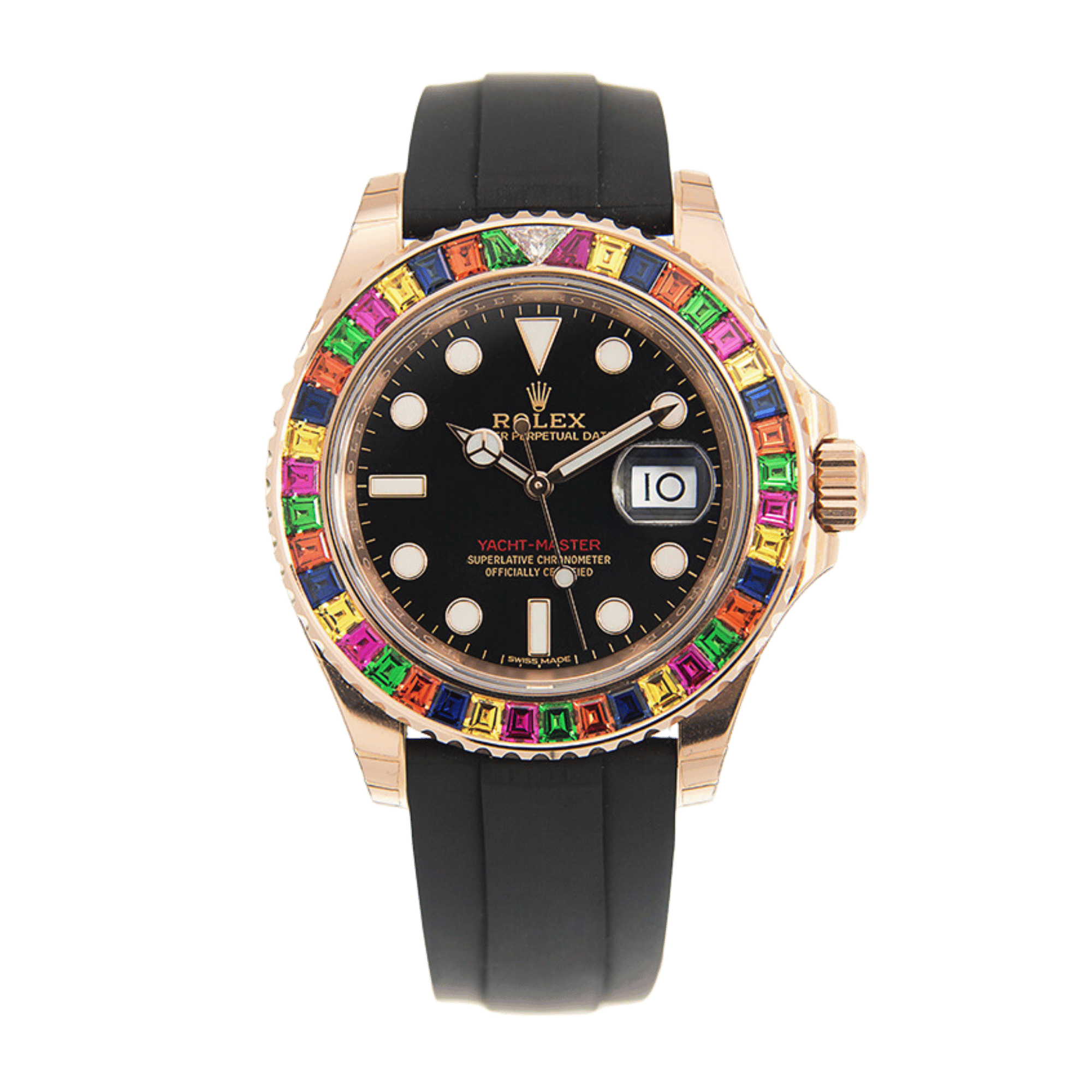 Yacht-Master Rose Gold Diamond Oysterflex Black Dial 40mm Product Image