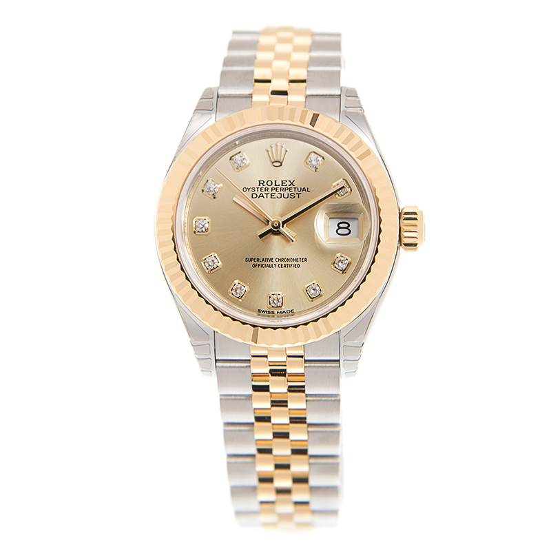Lady-Datejust Yellow Gold & Steel Jubilee Champagne Dial 28mm Product Image 1