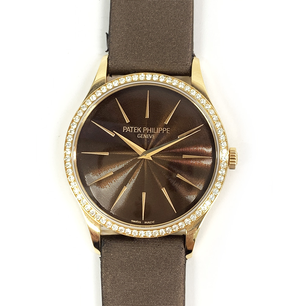 Calatrava Rose Gold Diamond Brown Dial 33mm Product Image 1