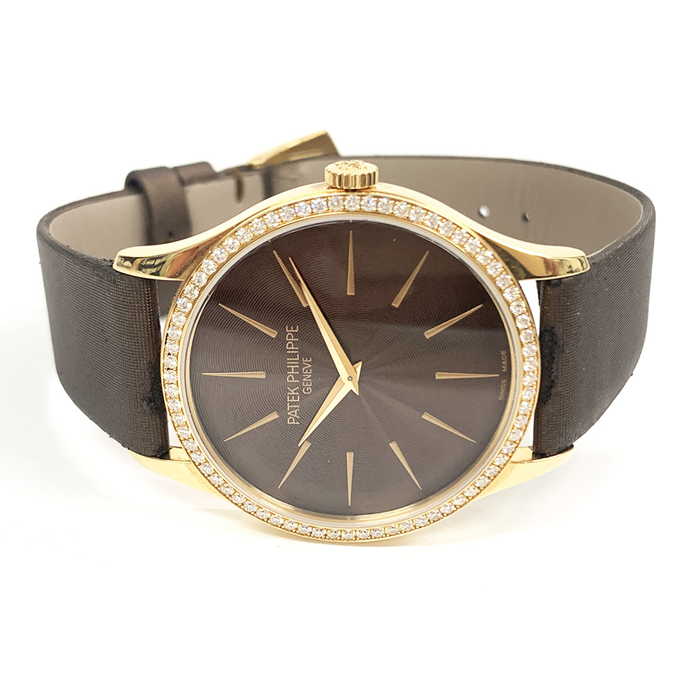Calatrava Rose Gold Diamond Brown Dial 33mm Product Image 2