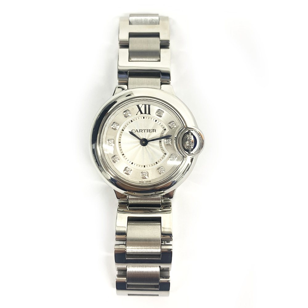 Ballon Bleu de Cartier Steel Diamond Silver Dial 28mm Product Image 1