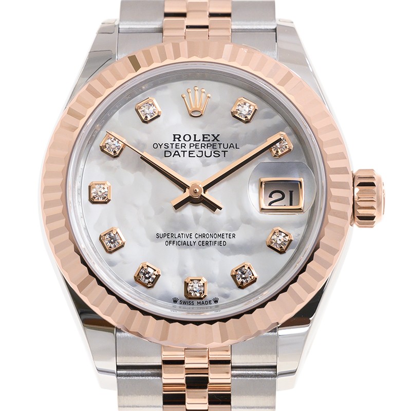 Lady-Datejust Rose Gold & Steel Jubilee Mother of Pearl Dial 28mm Product Image 3