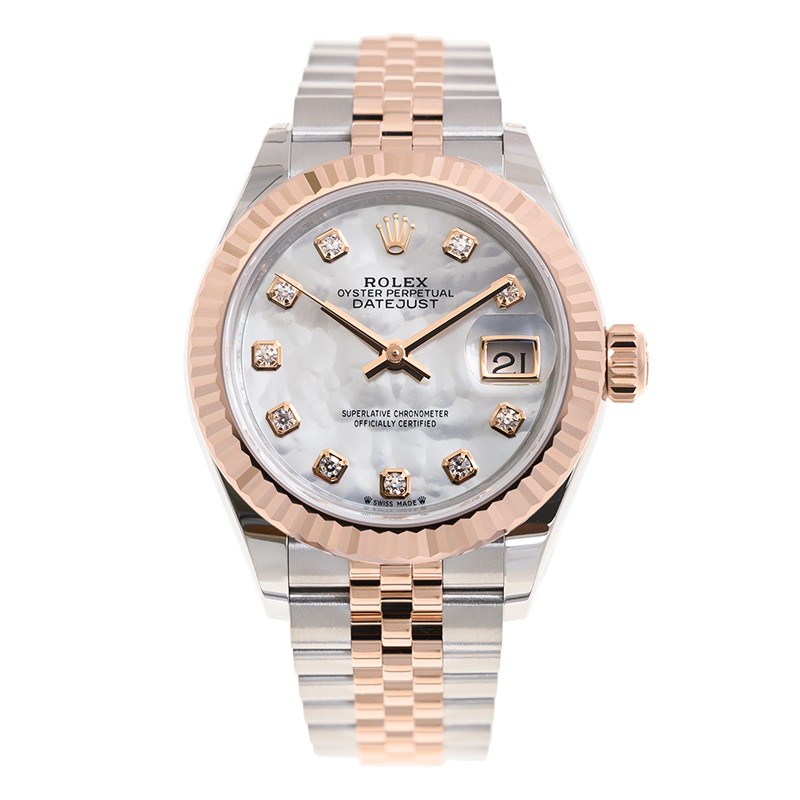 Lady-Datejust Rose Gold & Steel Jubilee Mother of Pearl Dial 28mm Product Image 1