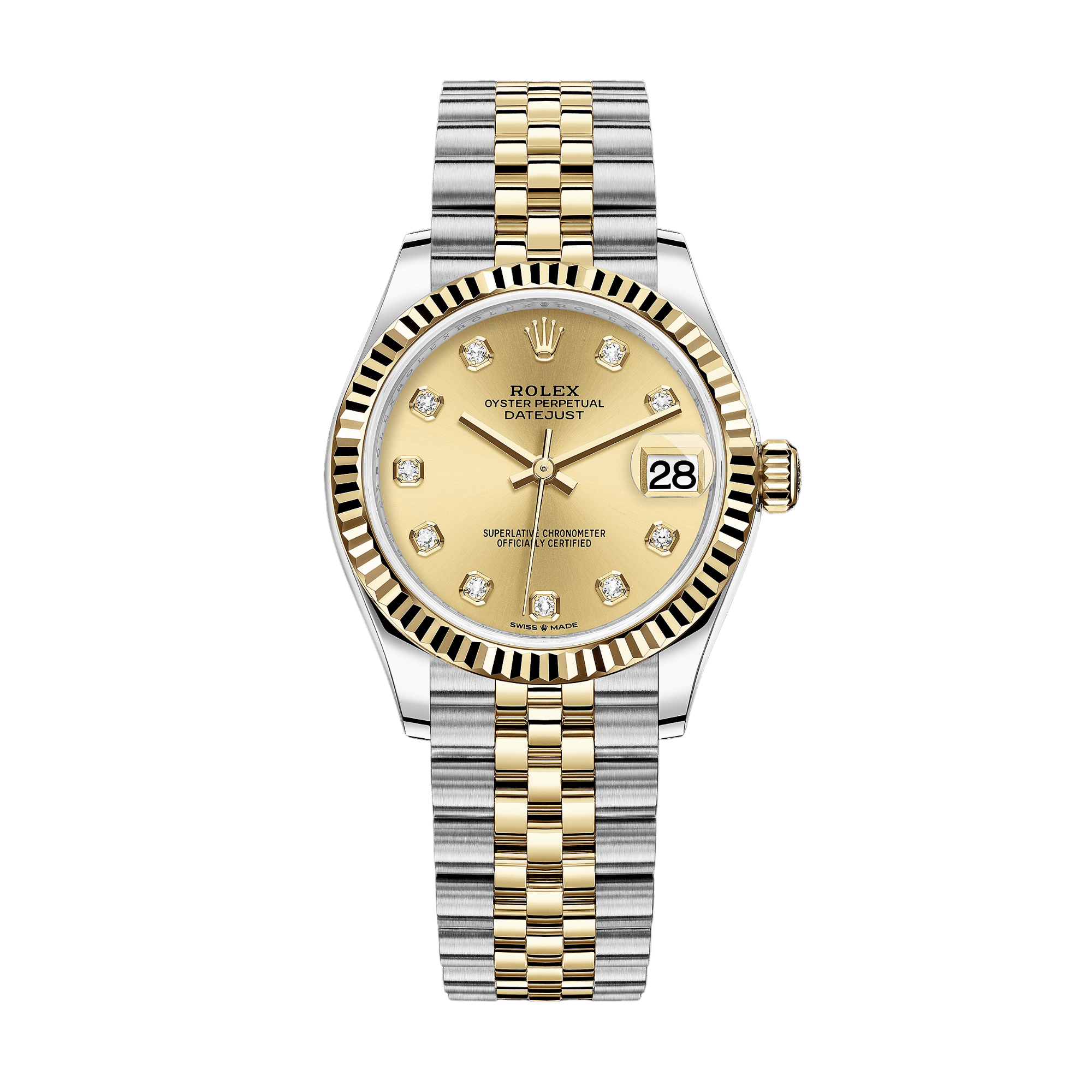 Datejust Yellow Gold & Steel Champagne Dial 31mm Product Image