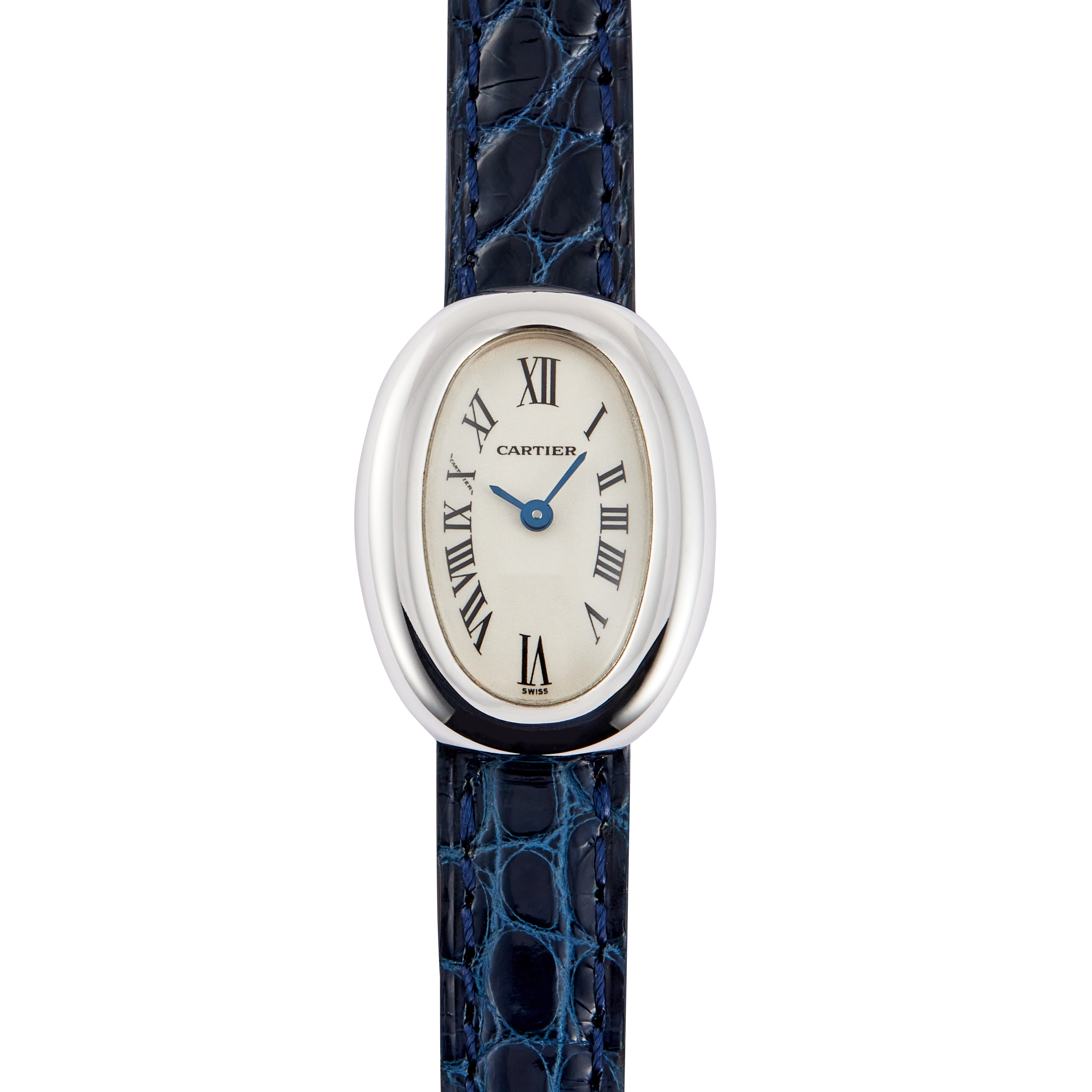 Vintage Baignoire de Cartier White Gold Silver Dial 17mm Product Image