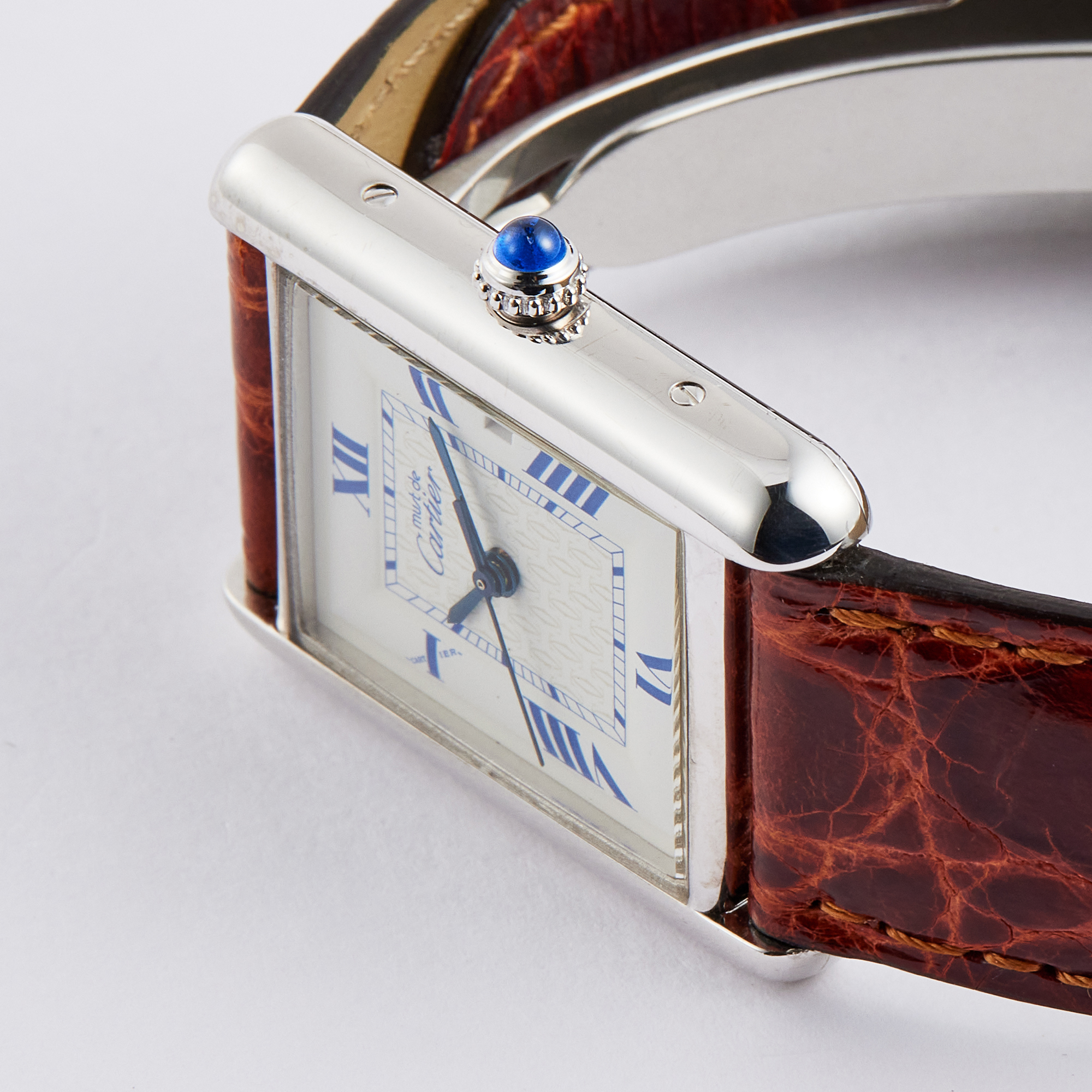 Vintage Must de Cartier Sterling Silver White Dial 25mm Product Image 2