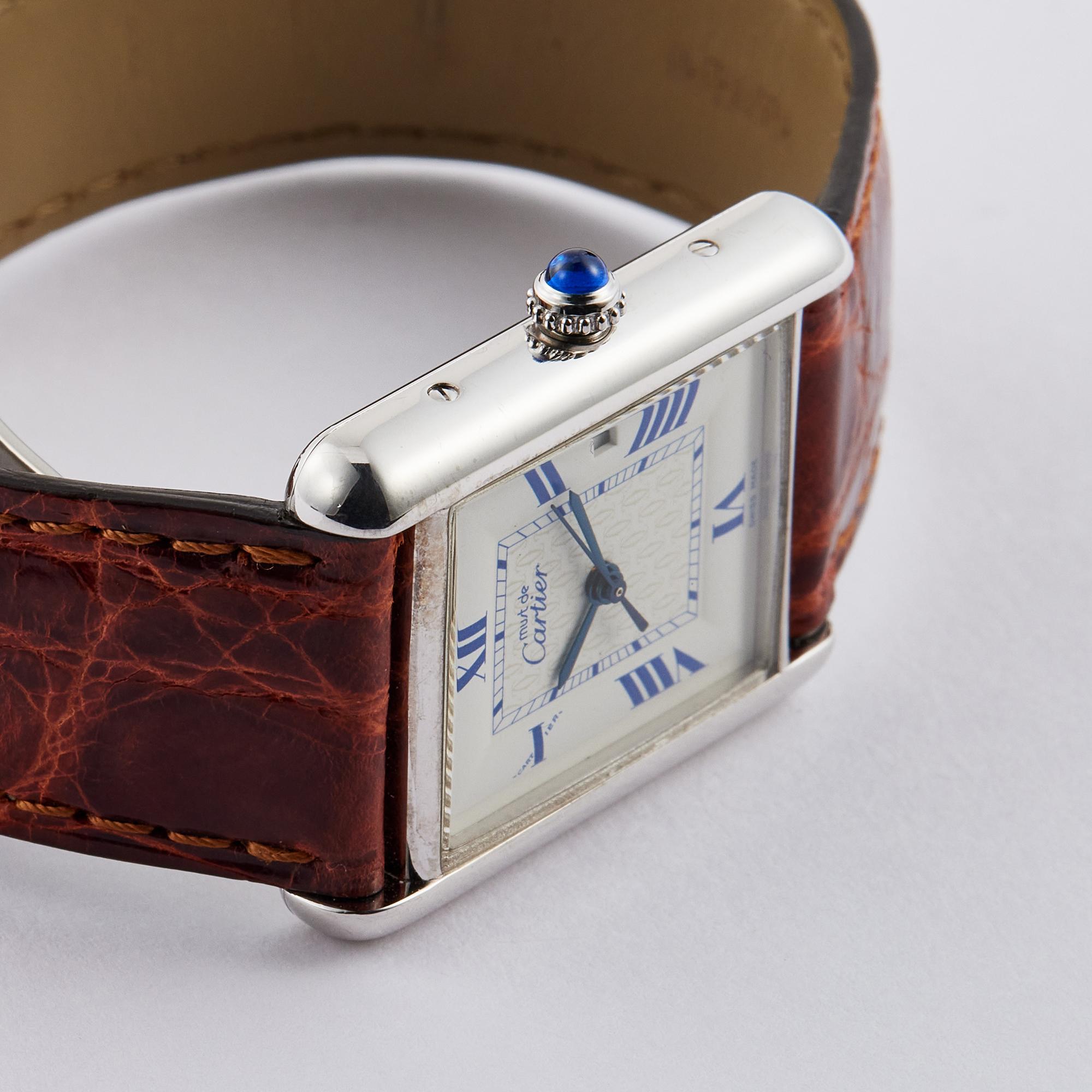 Vintage Must de Cartier Sterling Silver White Dial 25mm Product Image 3