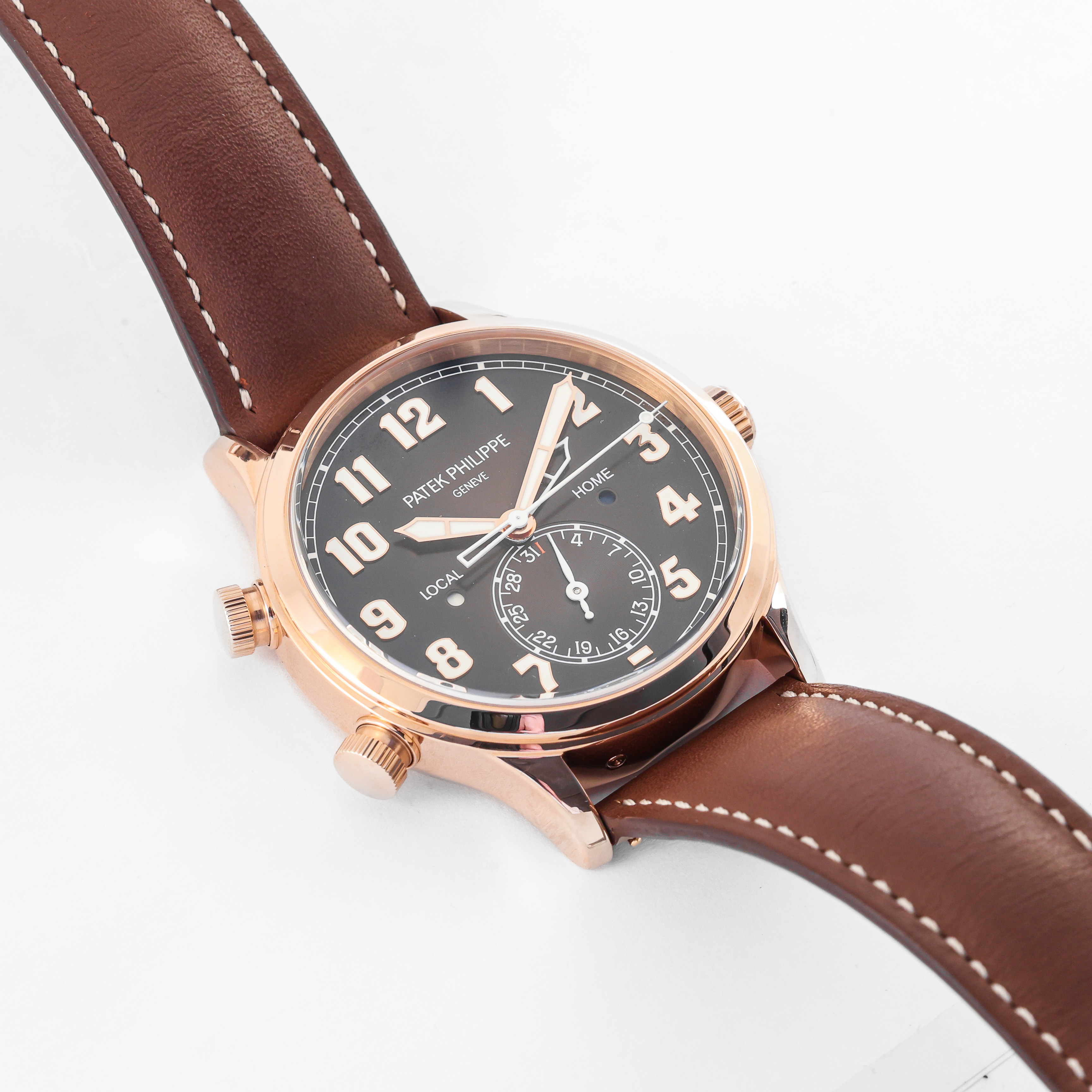 Calatrava Pilot Travel Time Rose Gold Brown Dial 42mm Product Image 2
