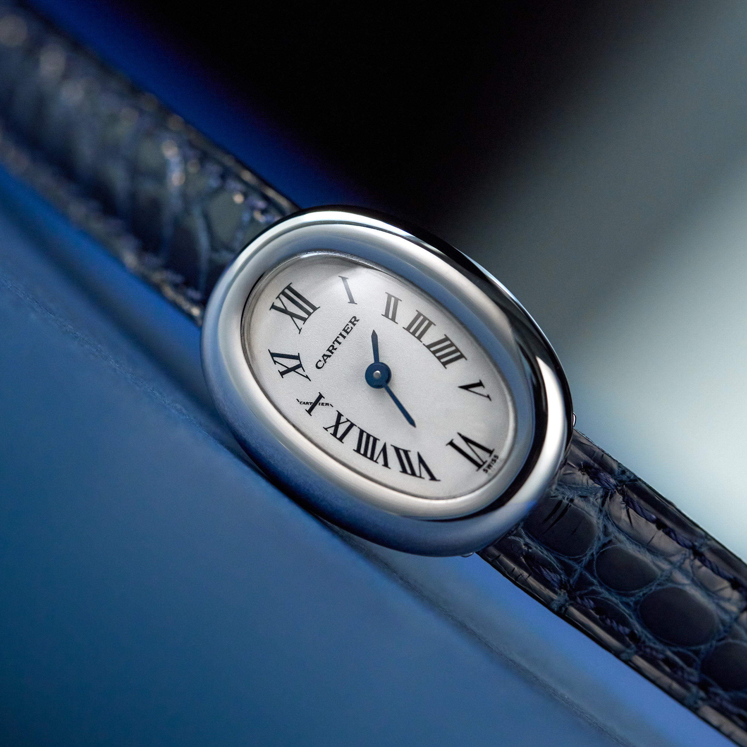 Vintage Baignoire de Cartier White Gold Silver Dial 17mm Product Image 9