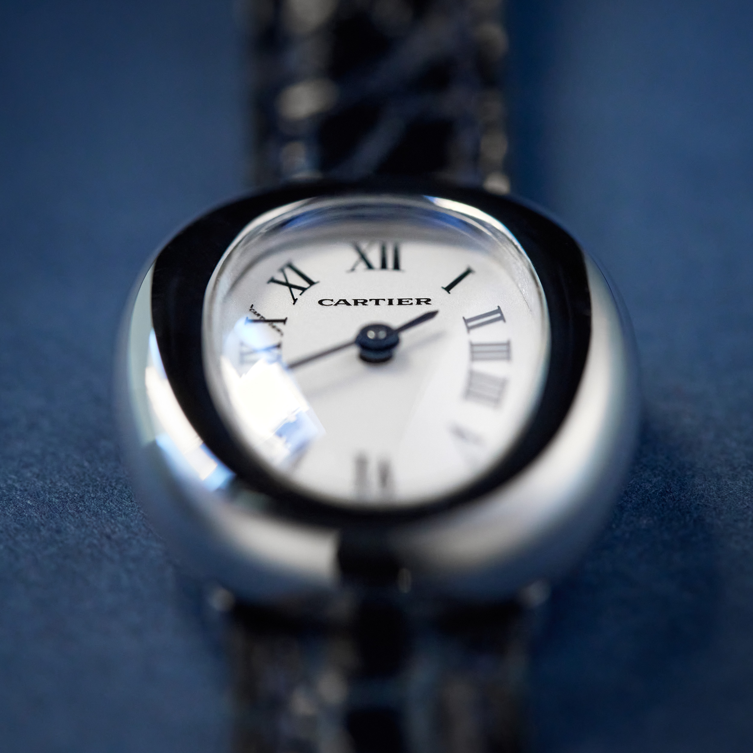 Vintage Baignoire de Cartier White Gold Silver Dial 17mm Product Image 10