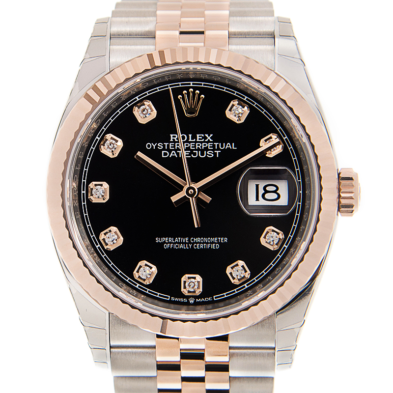 Datejust Rose Gold & Steel Jubilee Black Dial 36mm Product Image 3