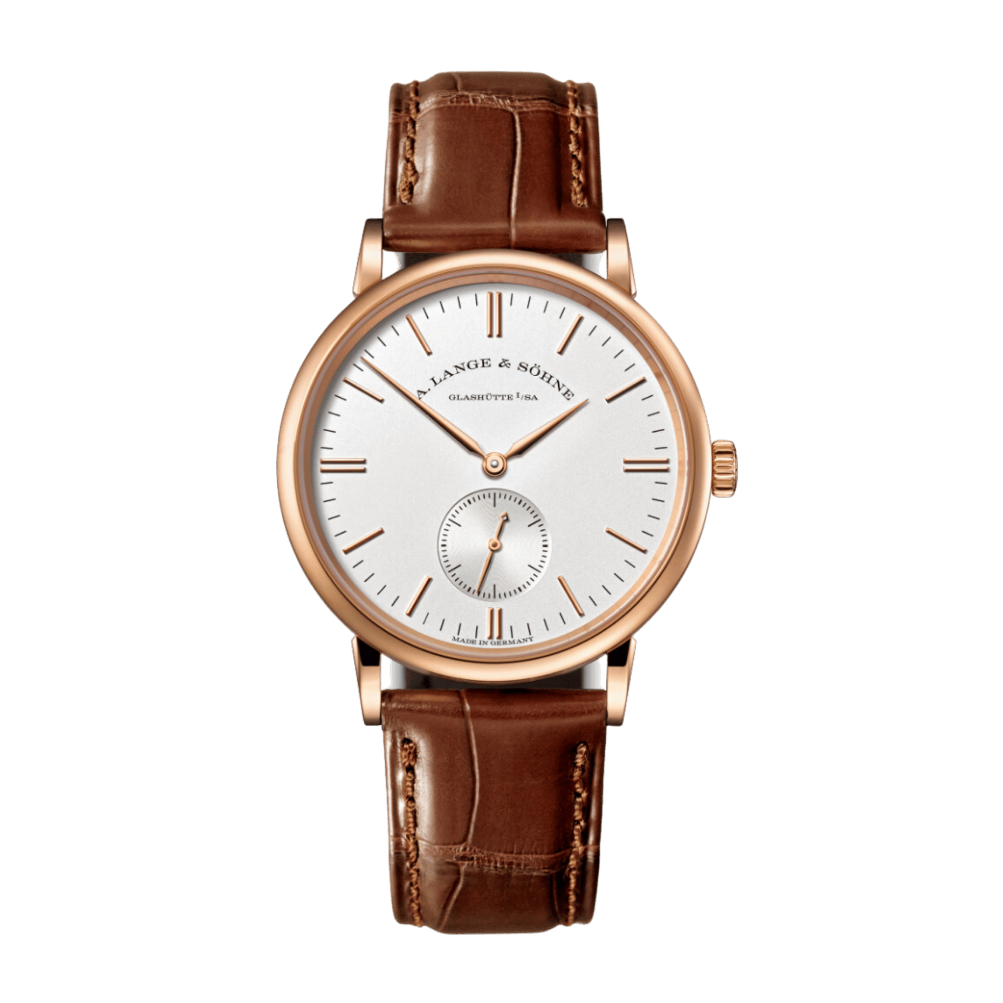 Saxonia Rose Gold Silver Dial 35mm Product Image