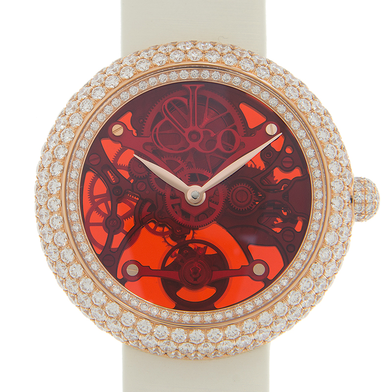 Brilliant Rose Gold Diamond Red Transparent Dial 42mm Product Image 1