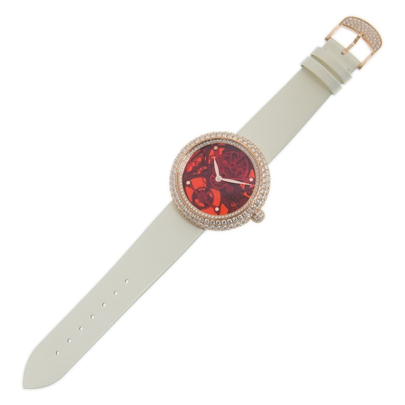 Brilliant Rose Gold Diamond Red Transparent Dial 42mm Product Image 3