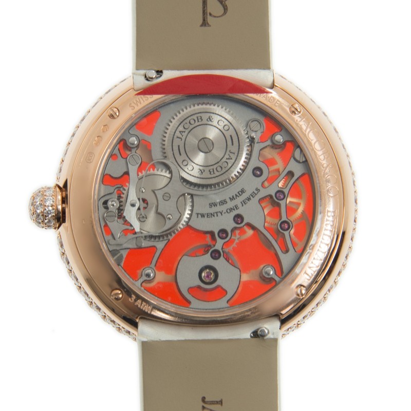 Brilliant Rose Gold Diamond Red Transparent Dial 42mm Product Image 2