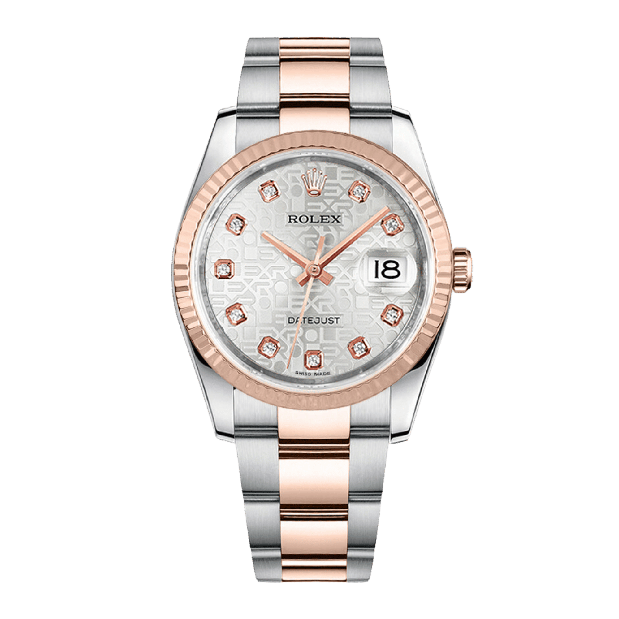 Datejust Rose Gold Steel Silver Computer Dial 36mm Product Image