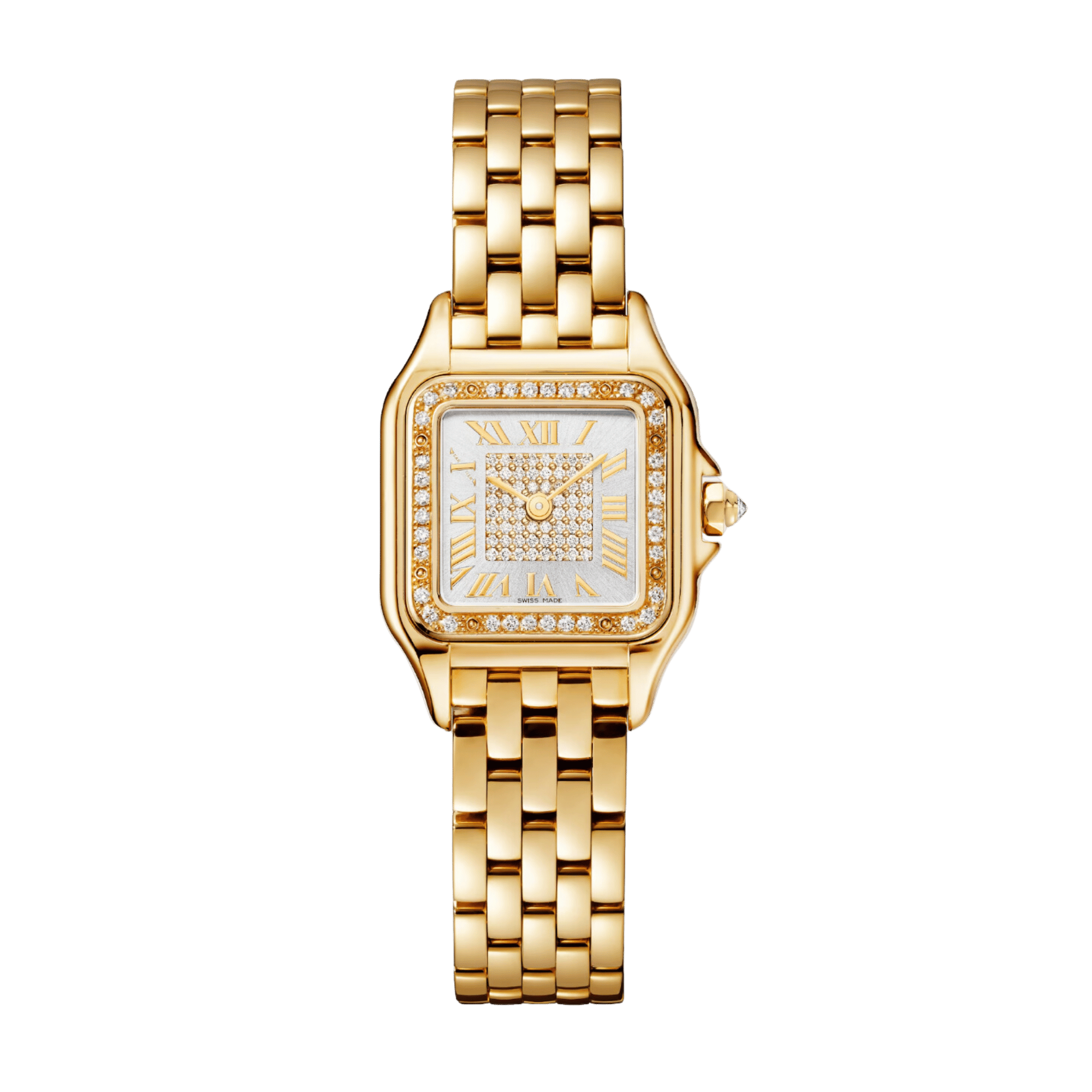 Panthère de Cartier Yellow Gold Diamond Silver Pave Dial 22mm Product Image