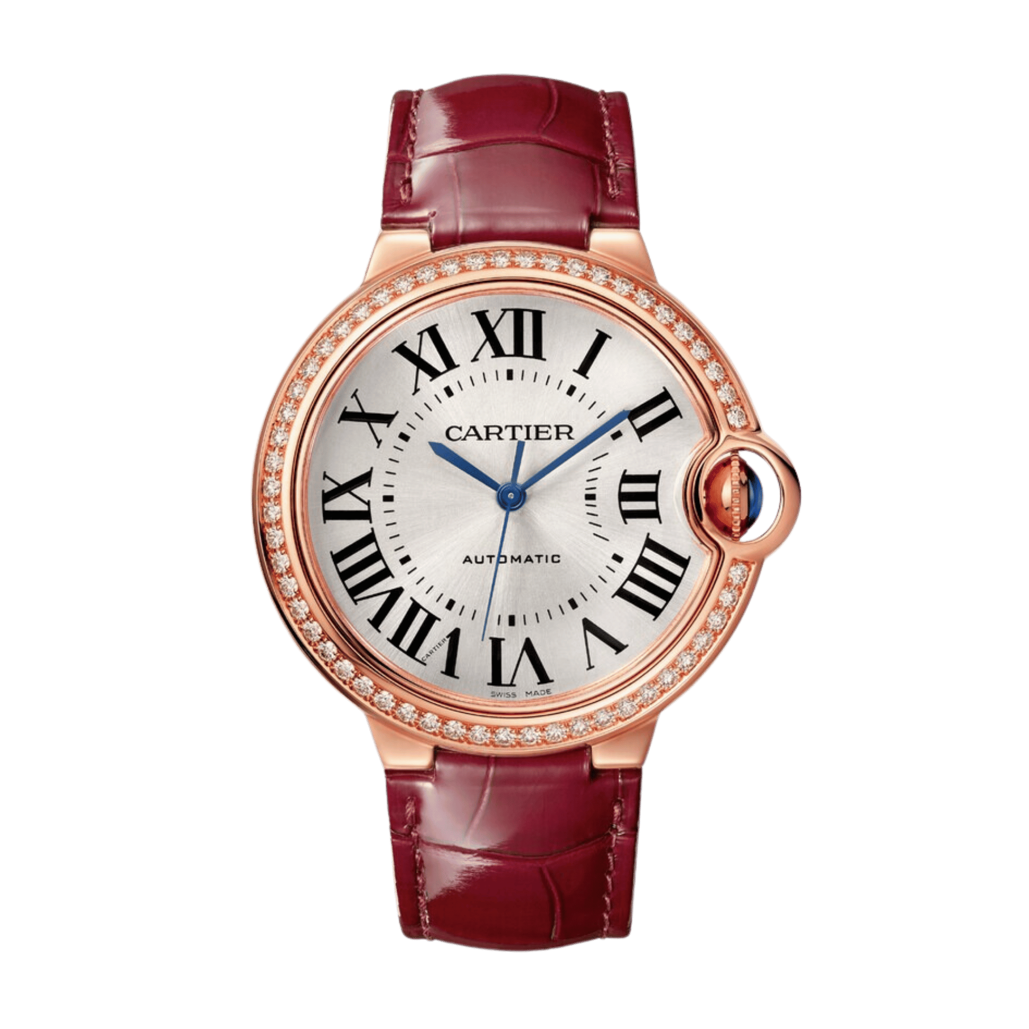 Ballon Bleu de Cartier Rose Gold Diamond Silver Dial 36mm Product Image