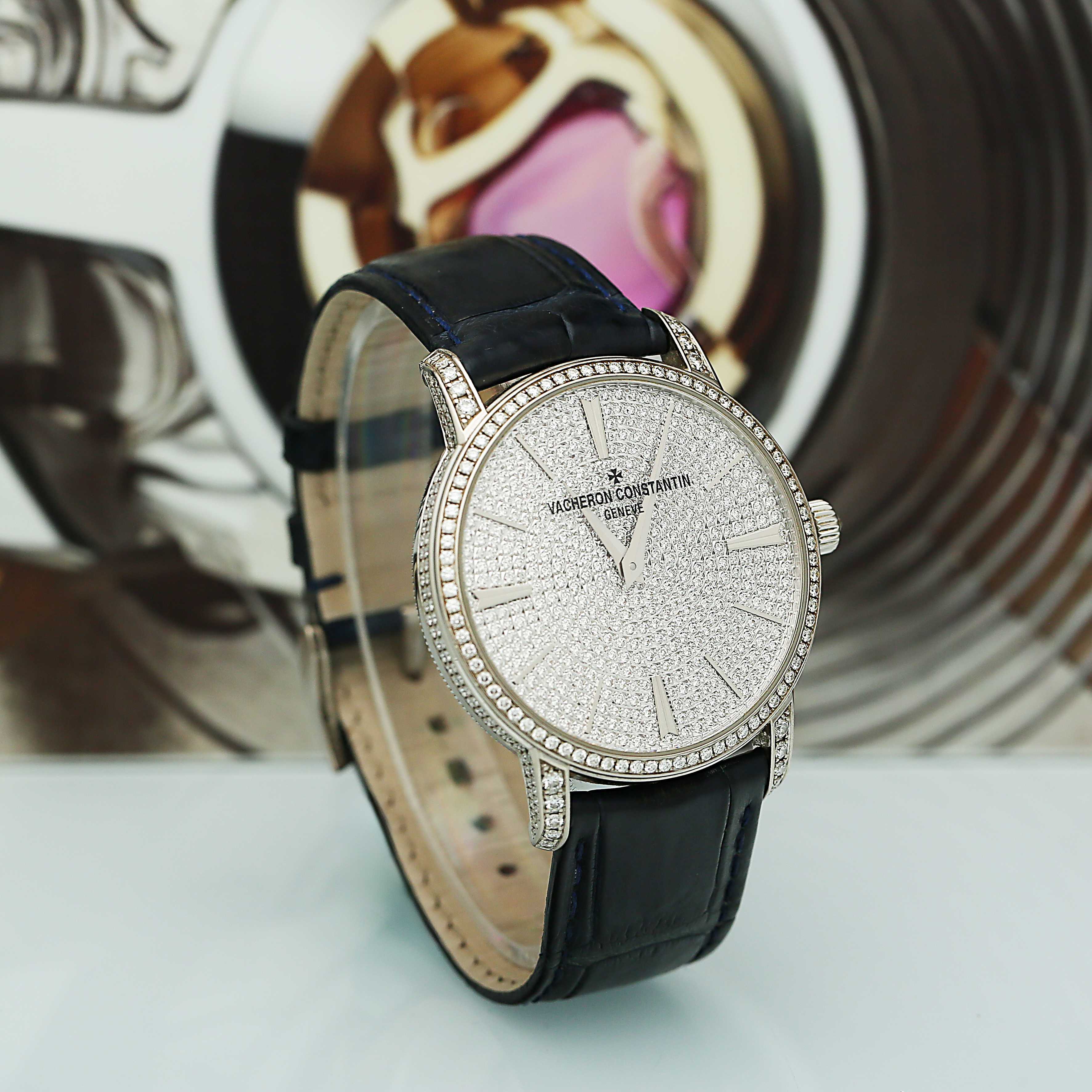 Traditionnelle Diamond White Gold Pave Dial 38mm Product Image 3