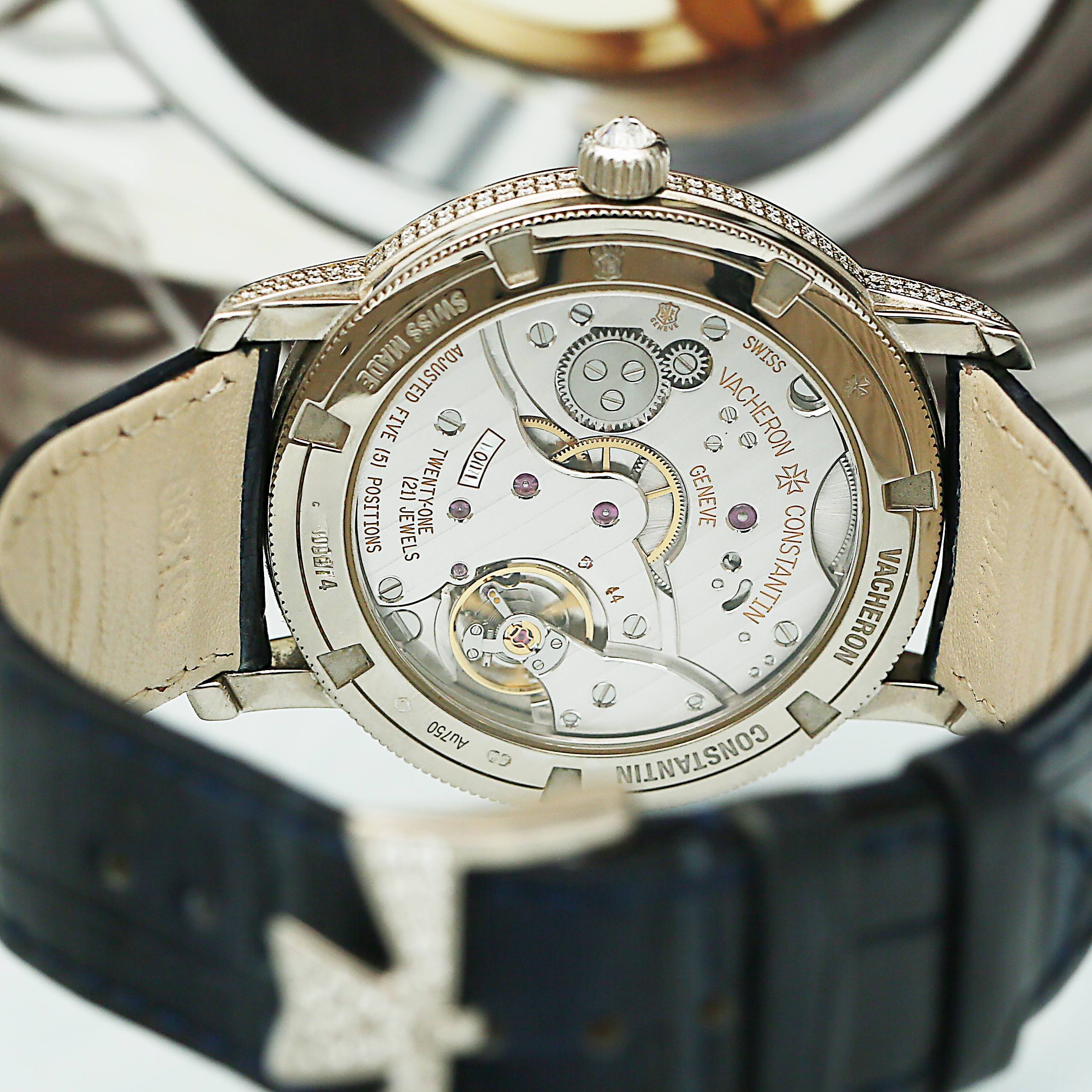 Traditionnelle Diamond White Gold Pave Dial 38mm Product Image 5