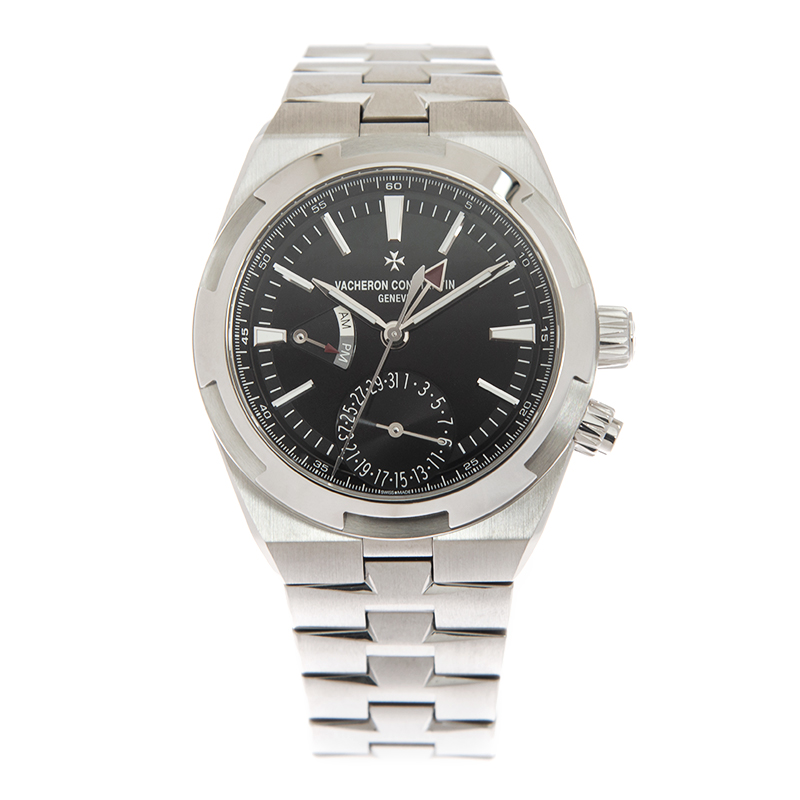 Overseas Dual Time Steel Black Dial 41mm Product Image 1