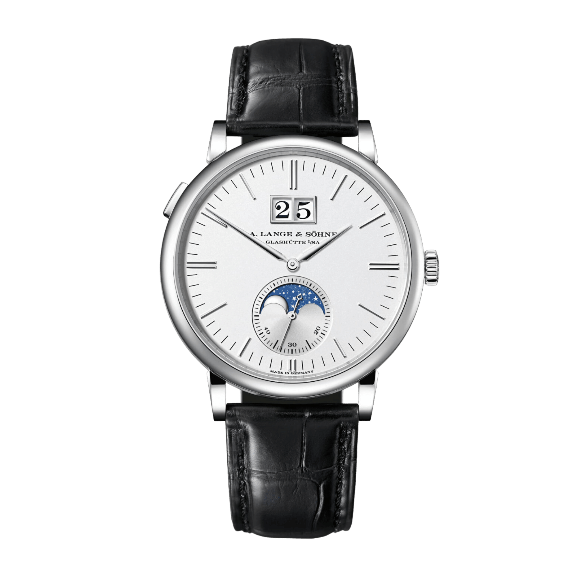 Saxonia Moonphase White Gold Silver Dial 40mm Product Image