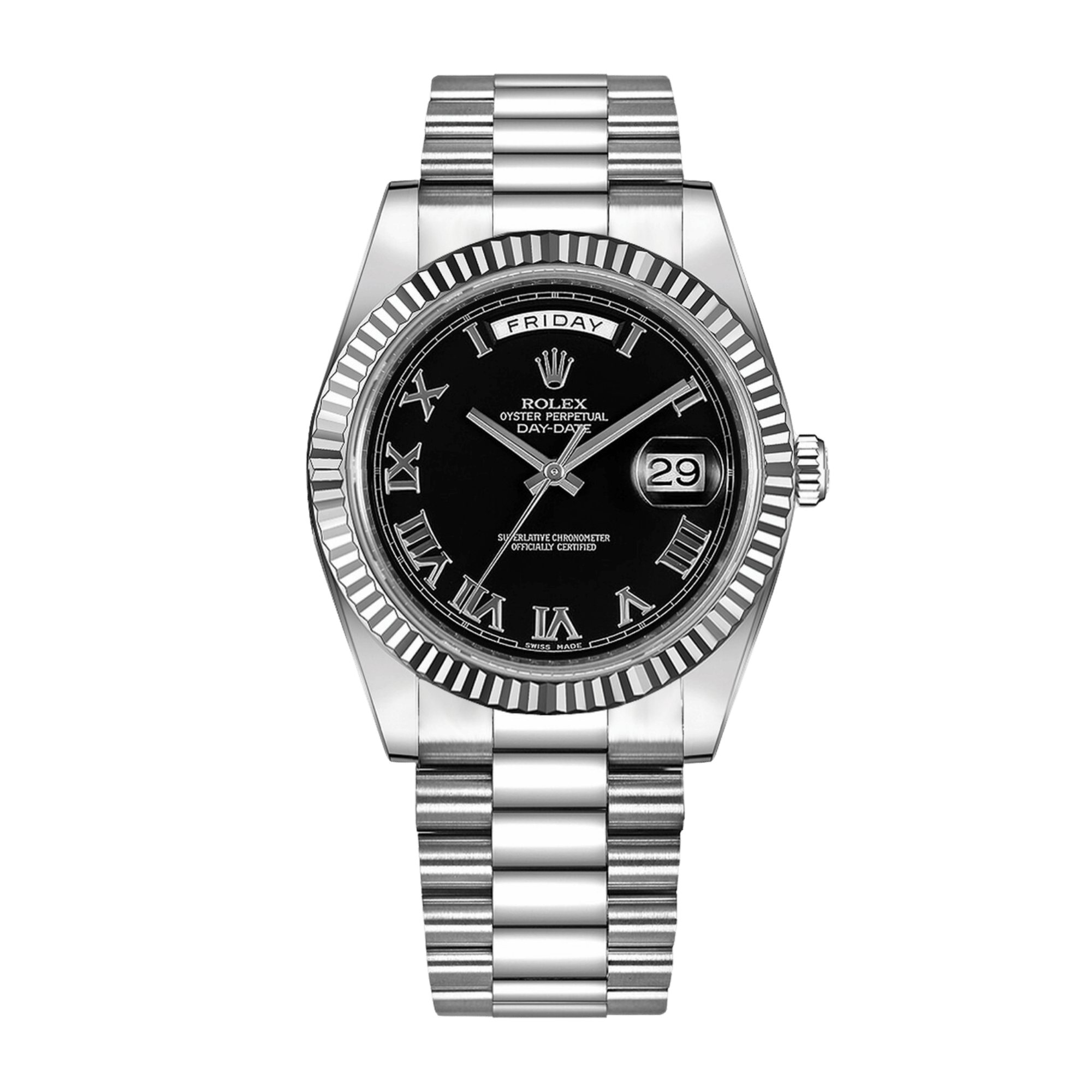 Day-Date White Gold Black Dial 41mm Product Image