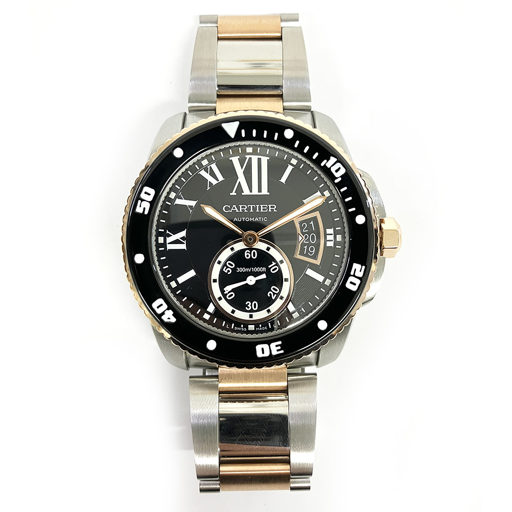 Calibre de Cartier Rose Gold & Steel Black Dial 42mm Product Image 1