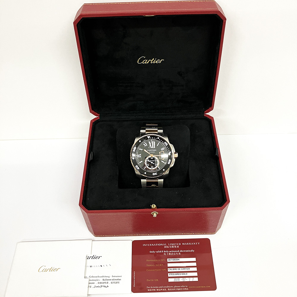 Calibre de Cartier Rose Gold & Steel Black Dial 42mm Product Image 5