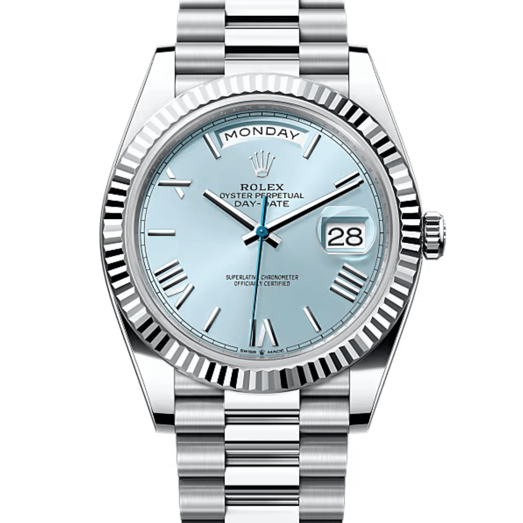 Day-Date Platinum Blue Dial 40mm Product Image 1