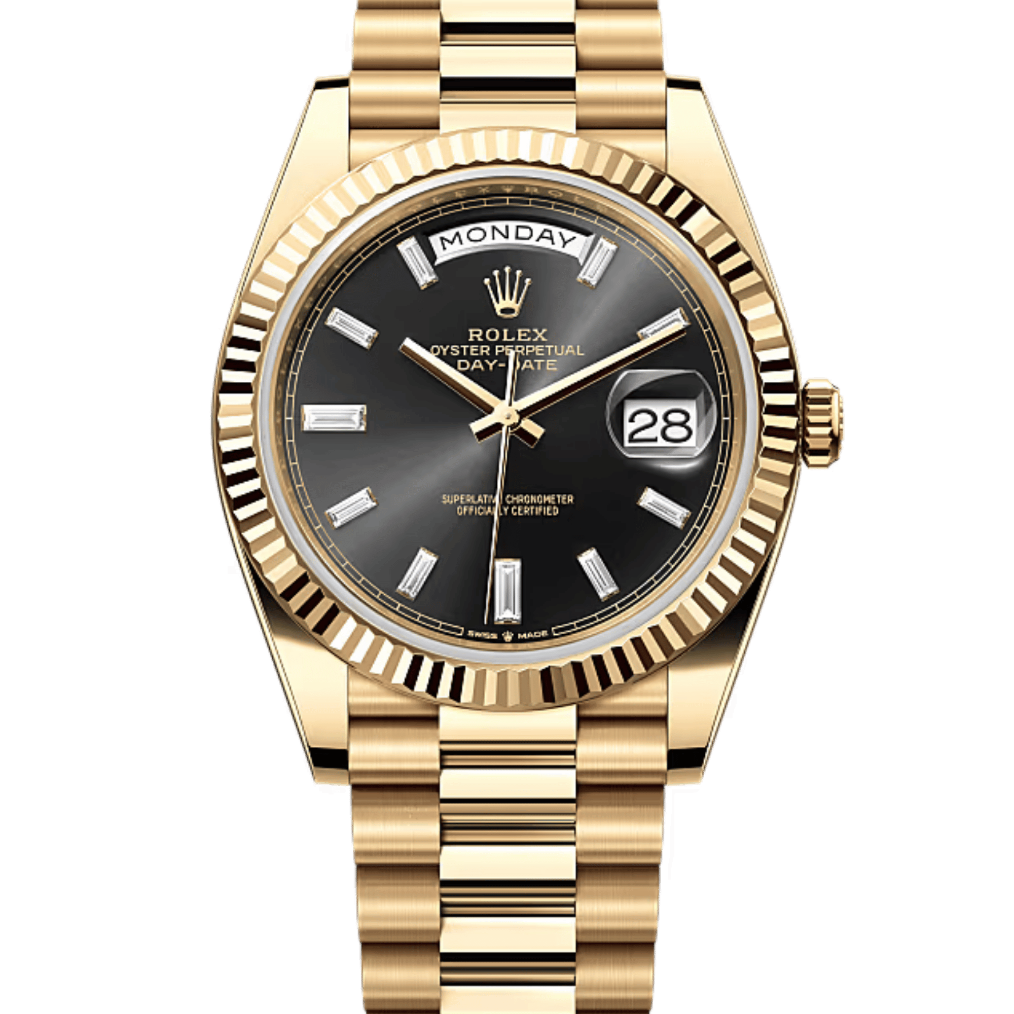 Day-Date Yellow Gold Black Dial 40mm Product Image 1