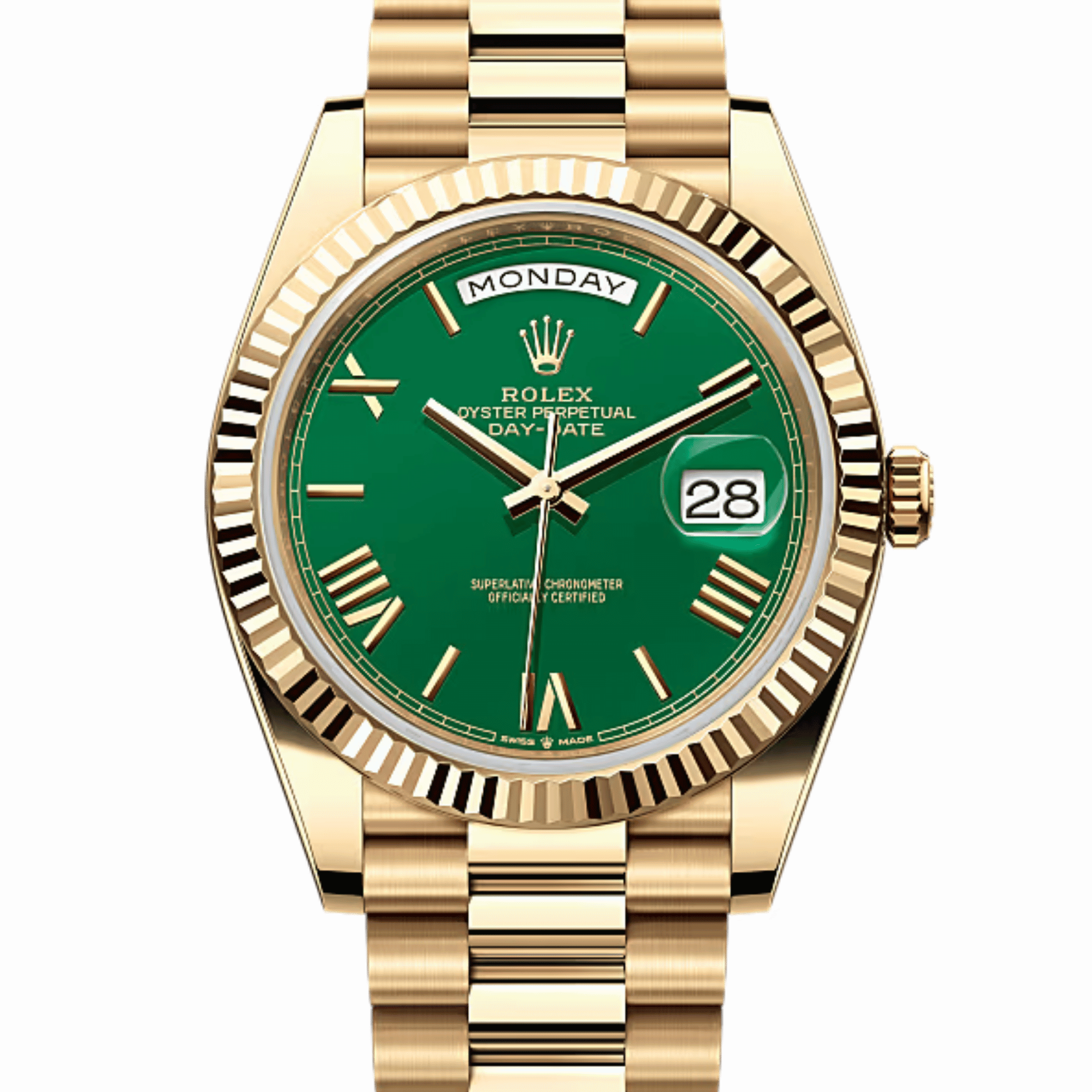 Day-Date Yellow Gold Green Dial 40mm Product Image 1