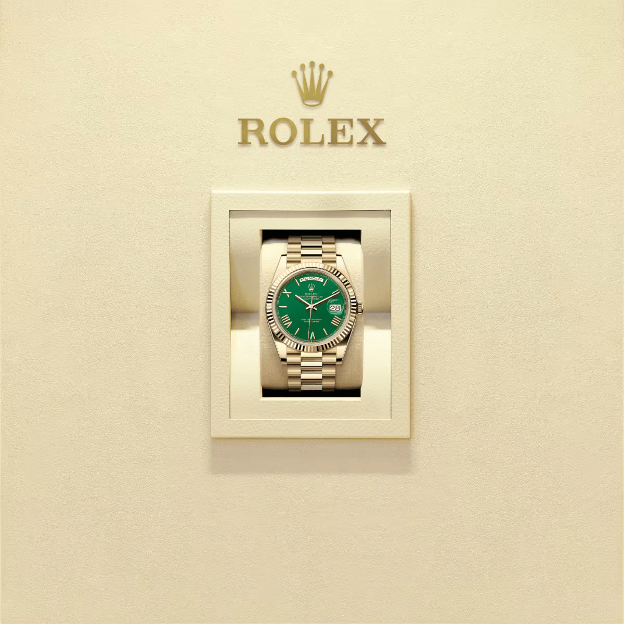 Day-Date Yellow Gold Green Dial 40mm Product Image 4