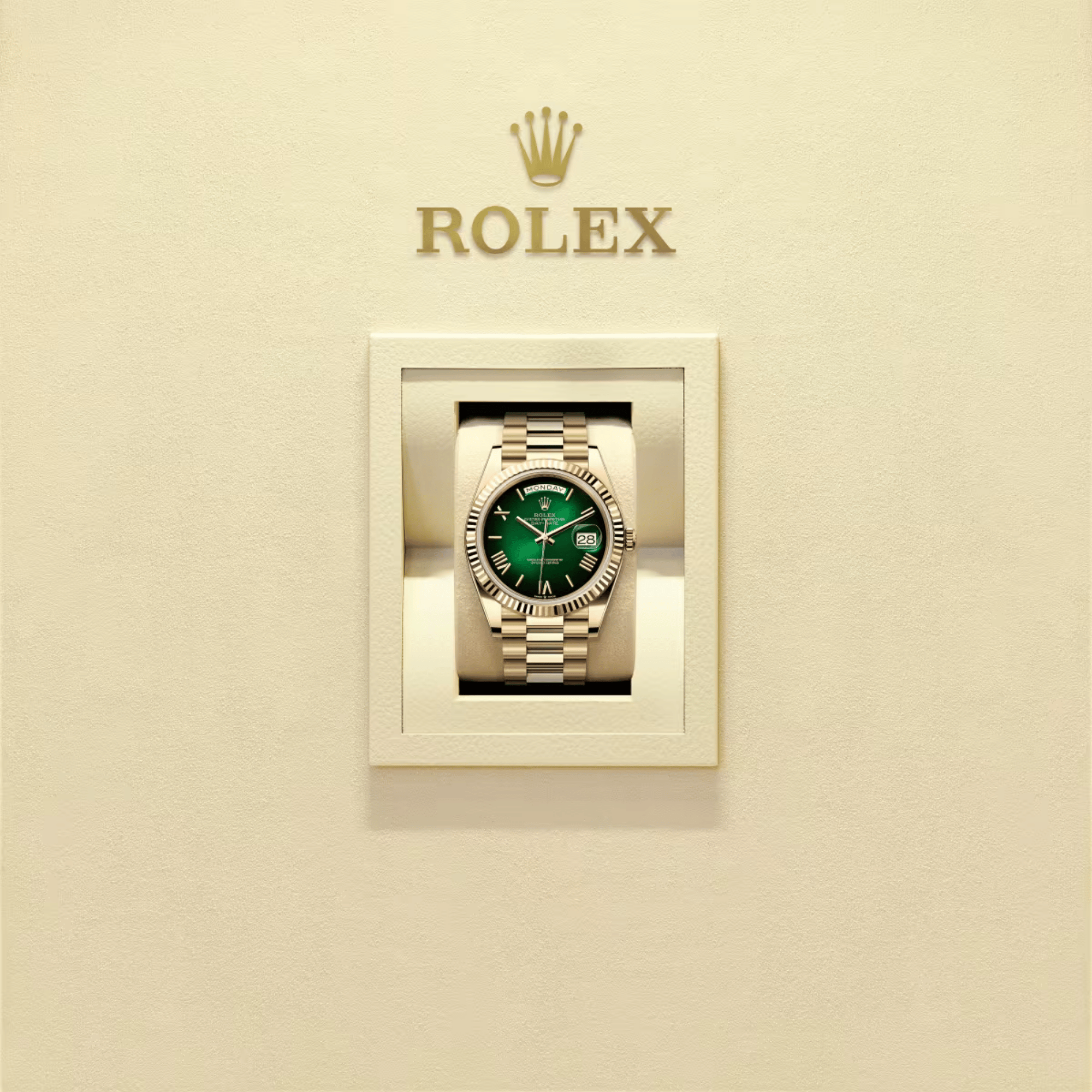 Day-Date Yellow Gold "Ombré" Green Dial Product Image 4