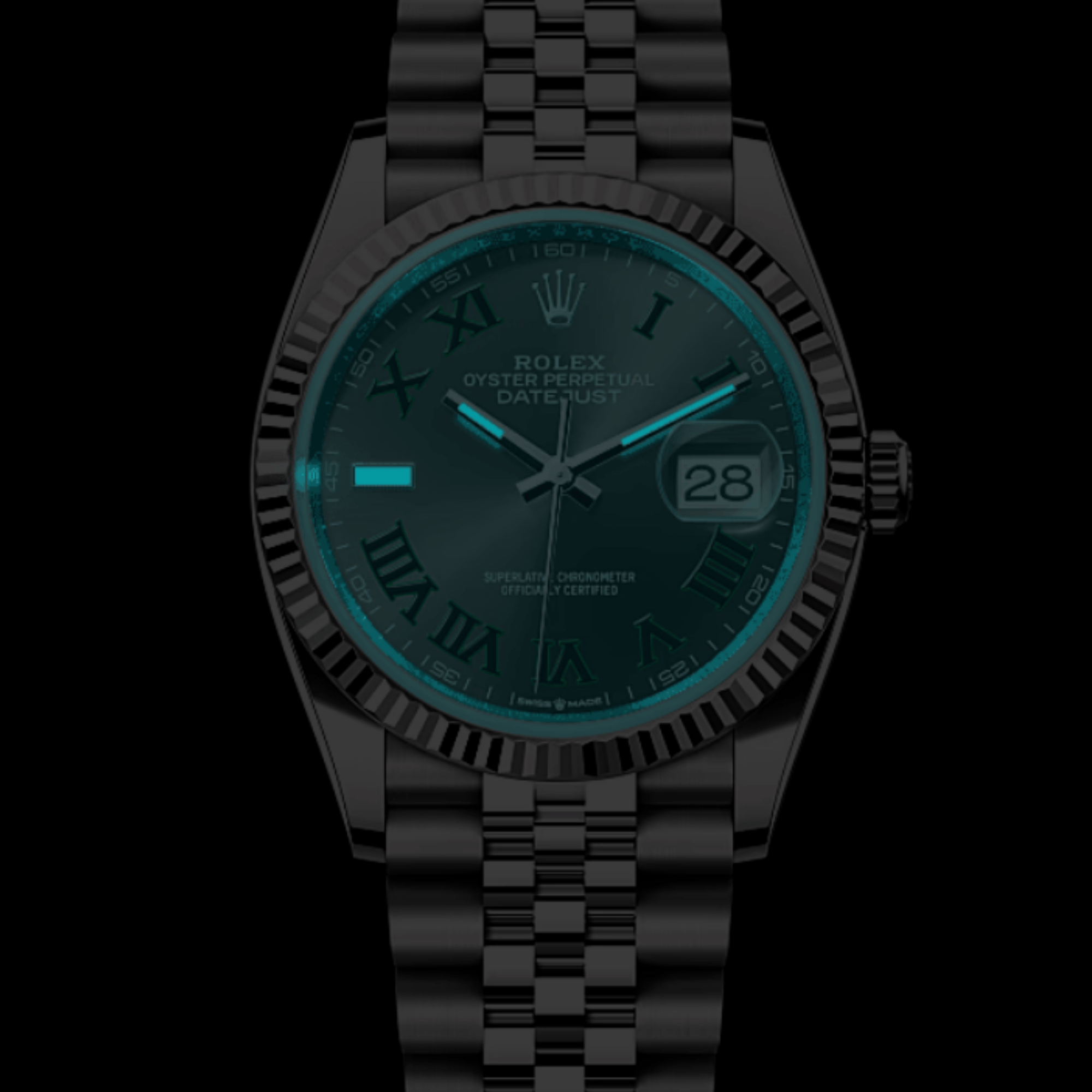 Datejust "Wimbledon" Steel Jubilee Grey Dial 36mm Product Image 2