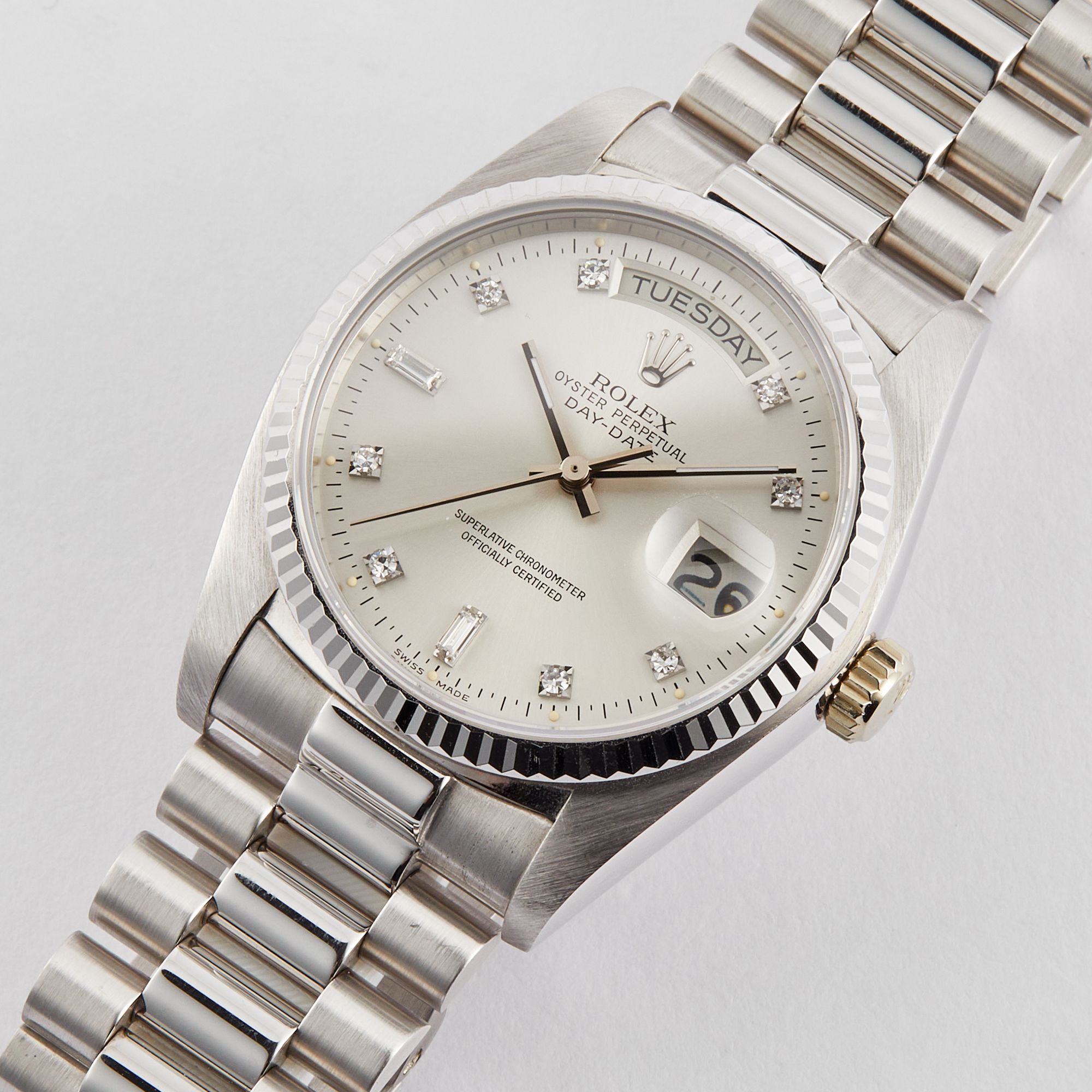 Vintage Day-Date White Gold Silver Dial 36mm Product Image 1