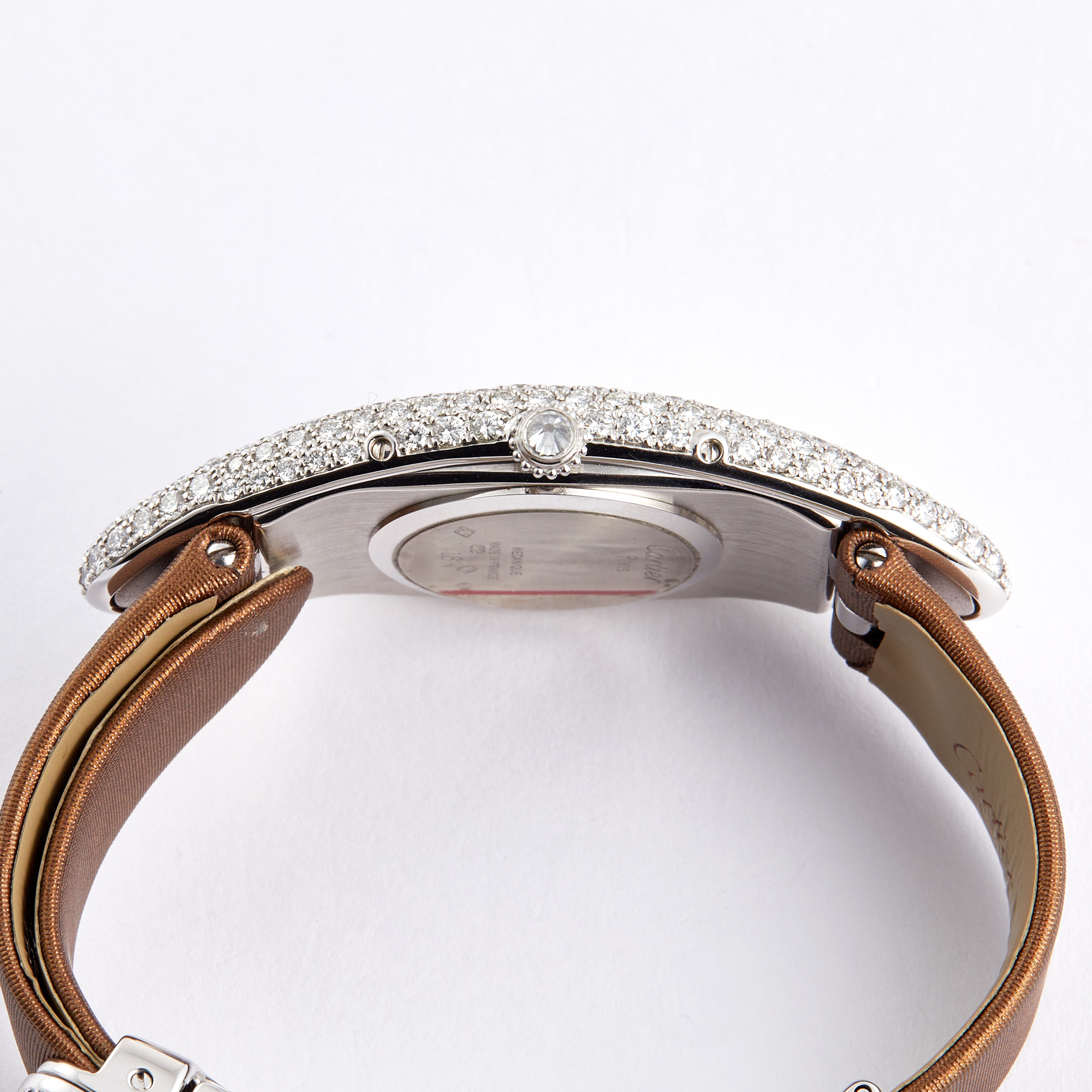 Vintage Baignoire Allongée White Gold Diamond Silver Dial 24mm Product Image 4