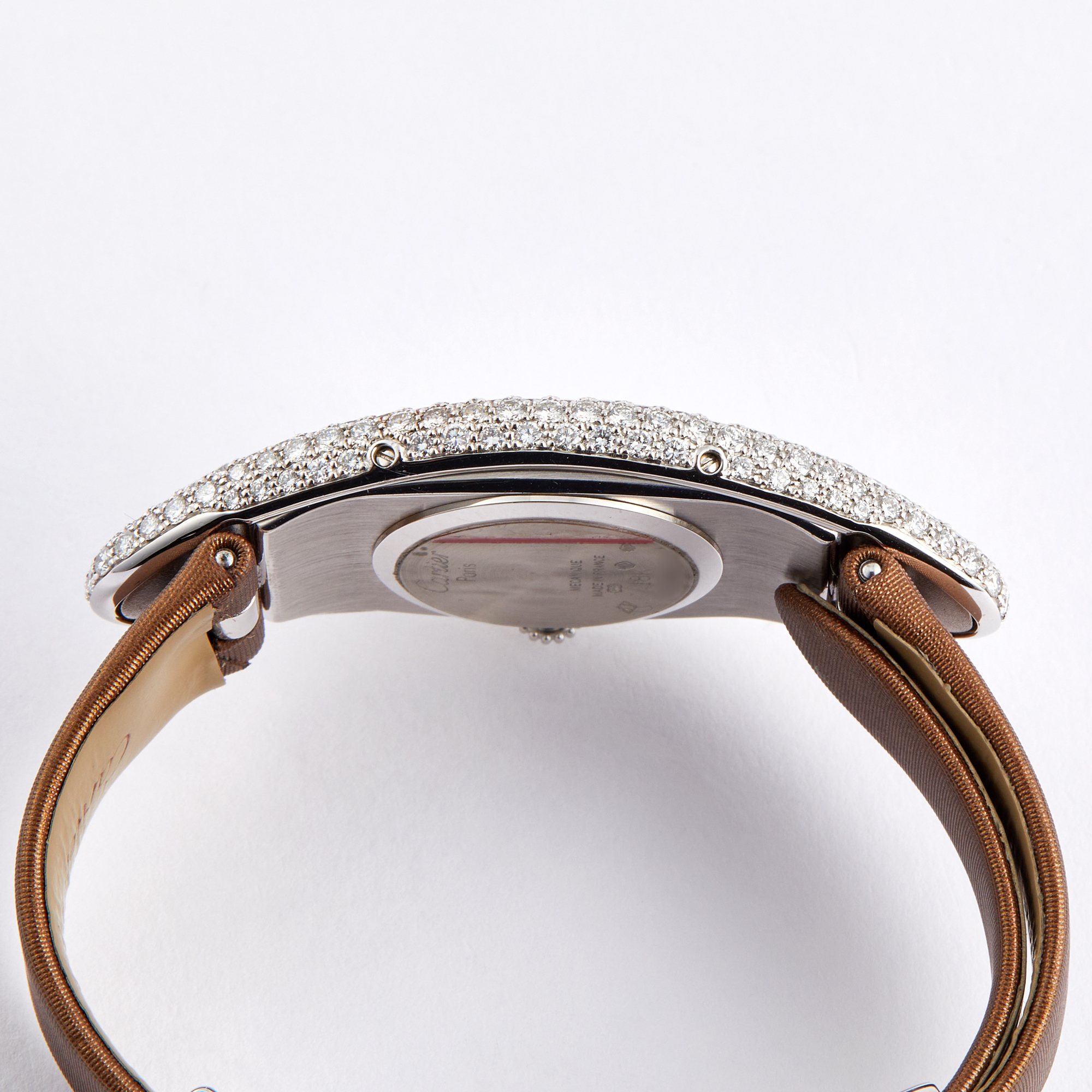 Vintage Baignoire Allongée White Gold Diamond Silver Dial 24mm Product Image 5