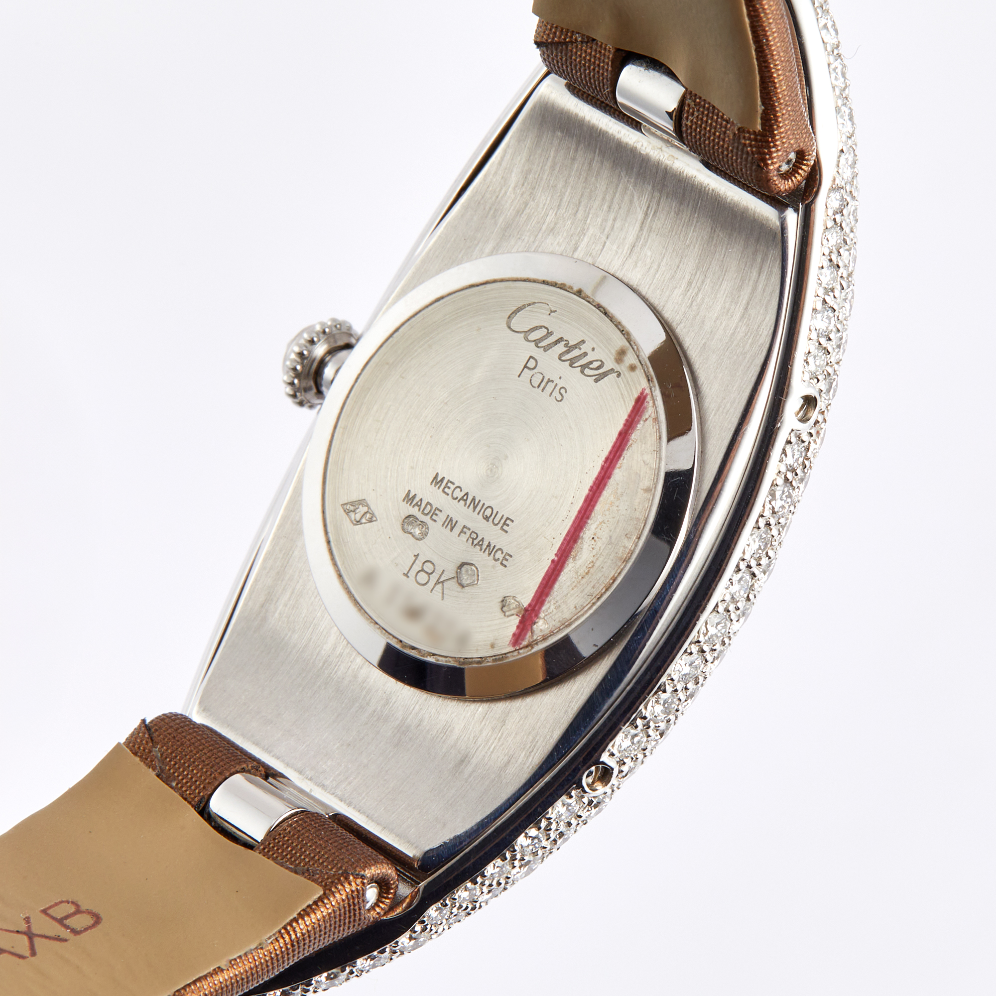 Vintage Baignoire Allongée White Gold Diamond Silver Dial 24mm Product Image 6