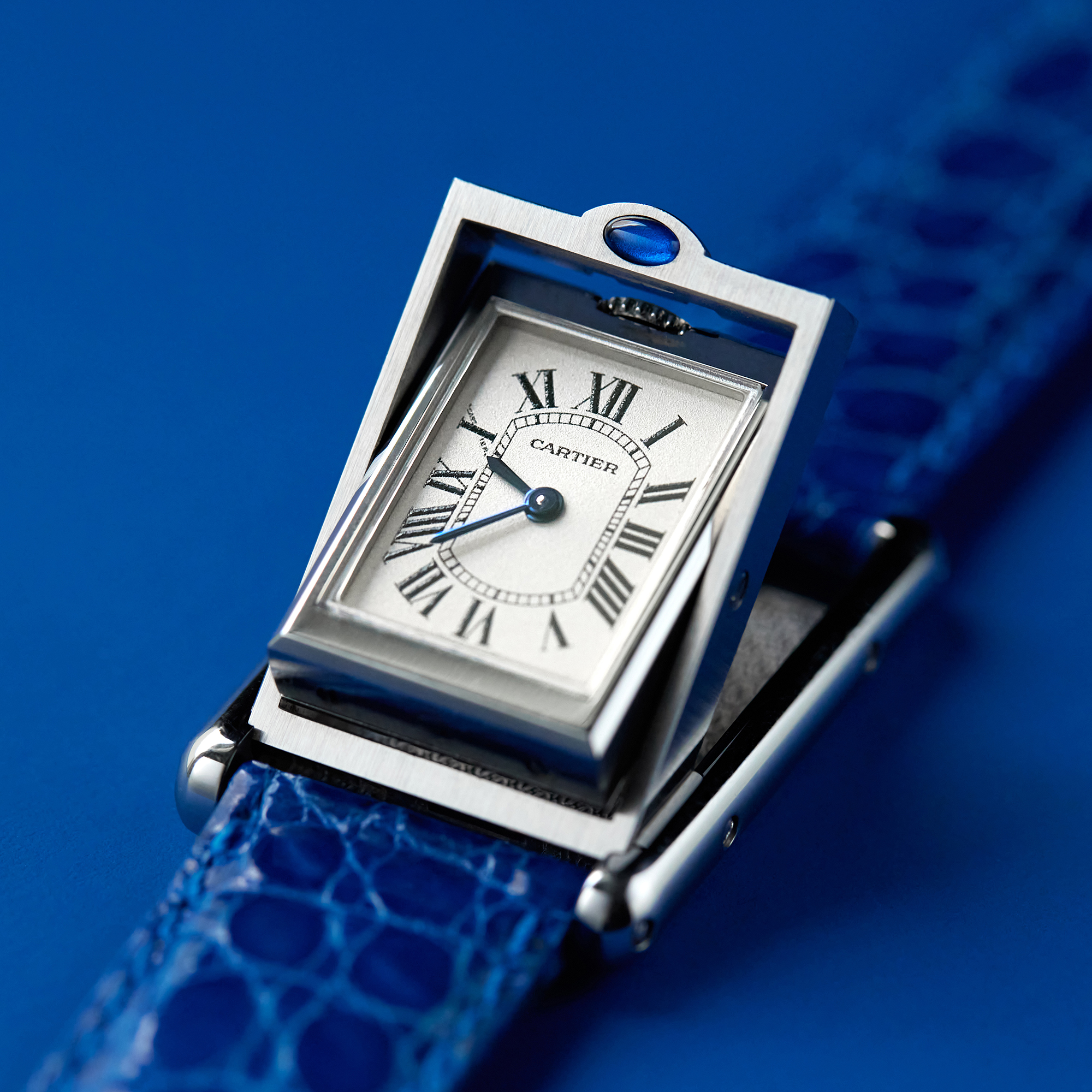 Vintage Tank Basculante Steel White Dial 21mm Product Image 11