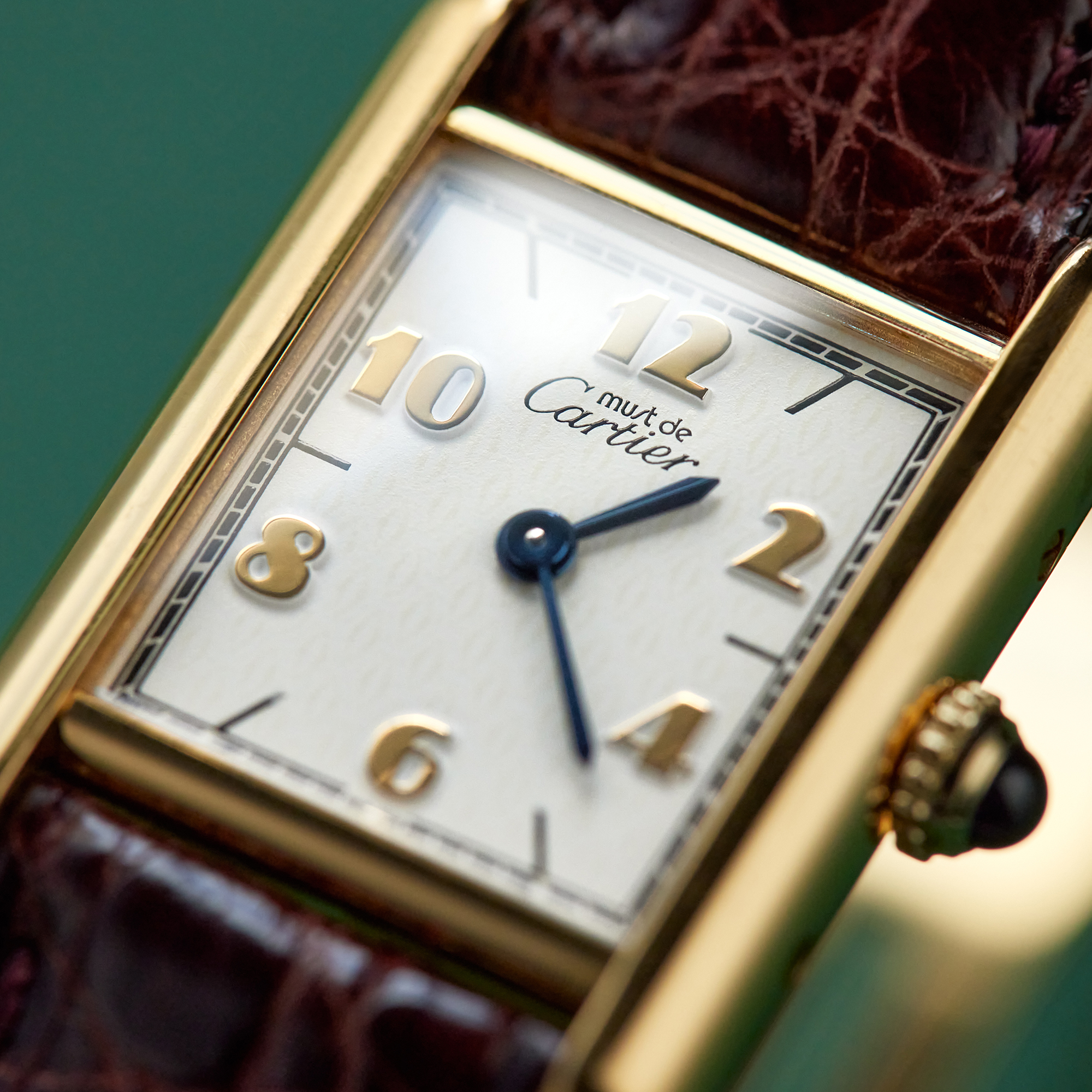 Vintage Tank Must de Cartier Silver with Gold Plated White Dial 20mm Product Image