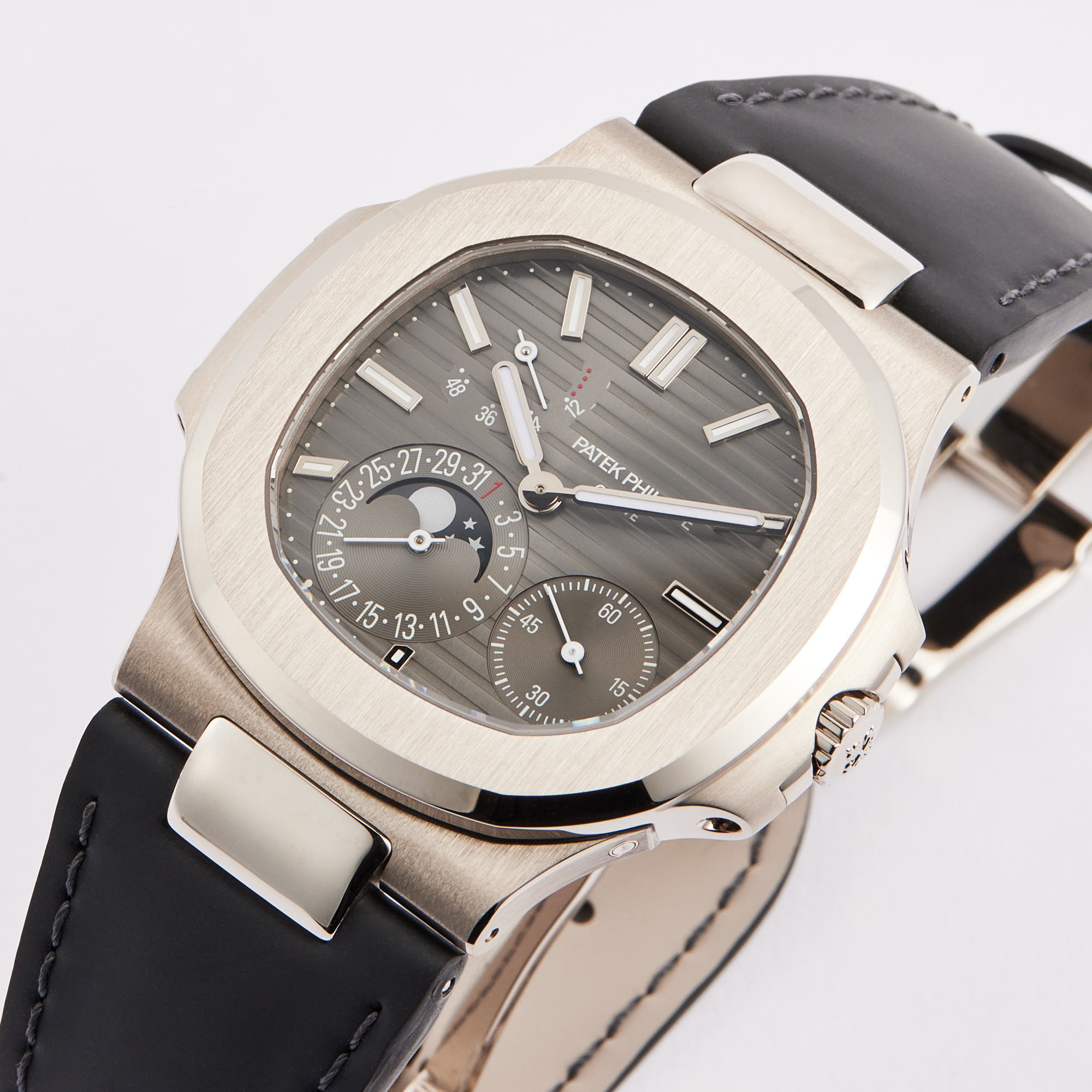 Nautilus Moonphase White Gold Grey Dial 40mm Product Image 1