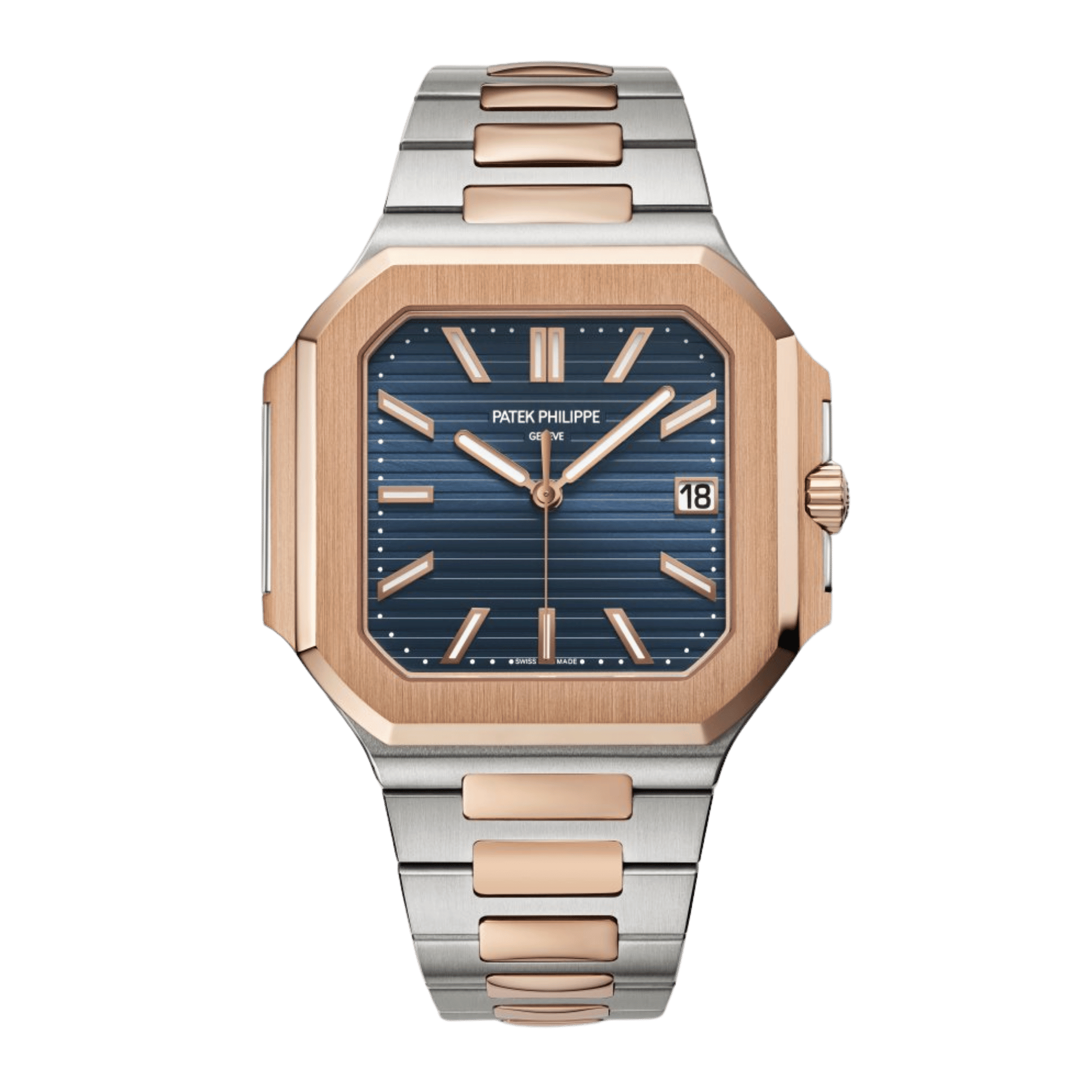 Cubitus Date Rose Gold & Steel Blue Dial 45mm Product Image
