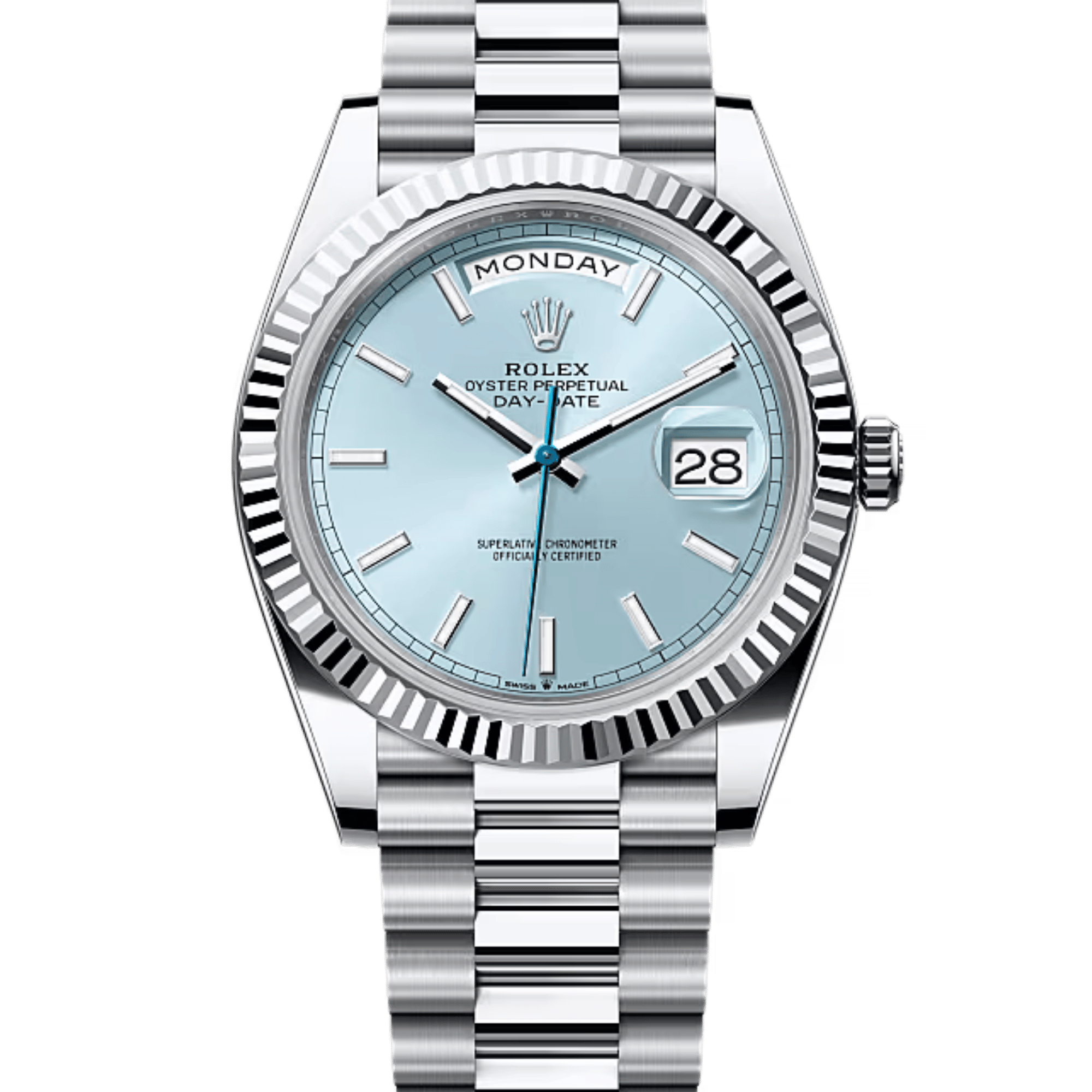 Day-Date Platinum Blue Dial 40mm Product Image 1