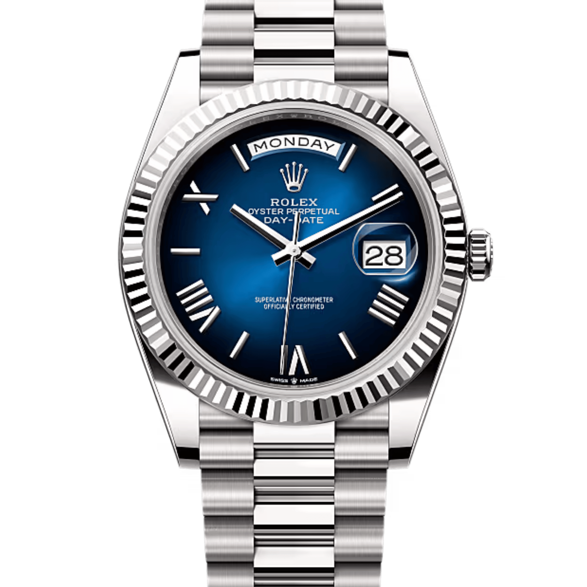 Day-Date White Gold Blue Ombré Dial 40mm Product Image 1