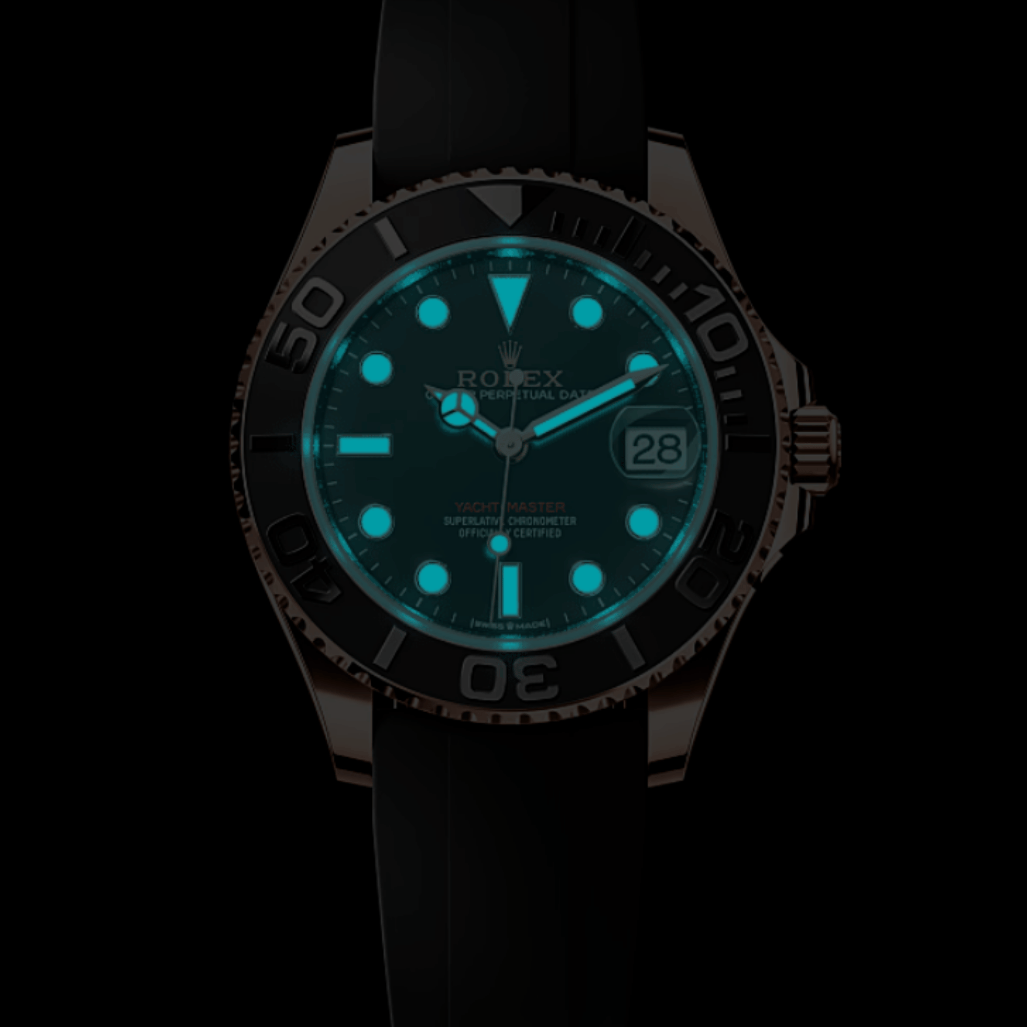 Yacht-Master Rose Gold Oysterflex Black Dial 37mm Product Image 2