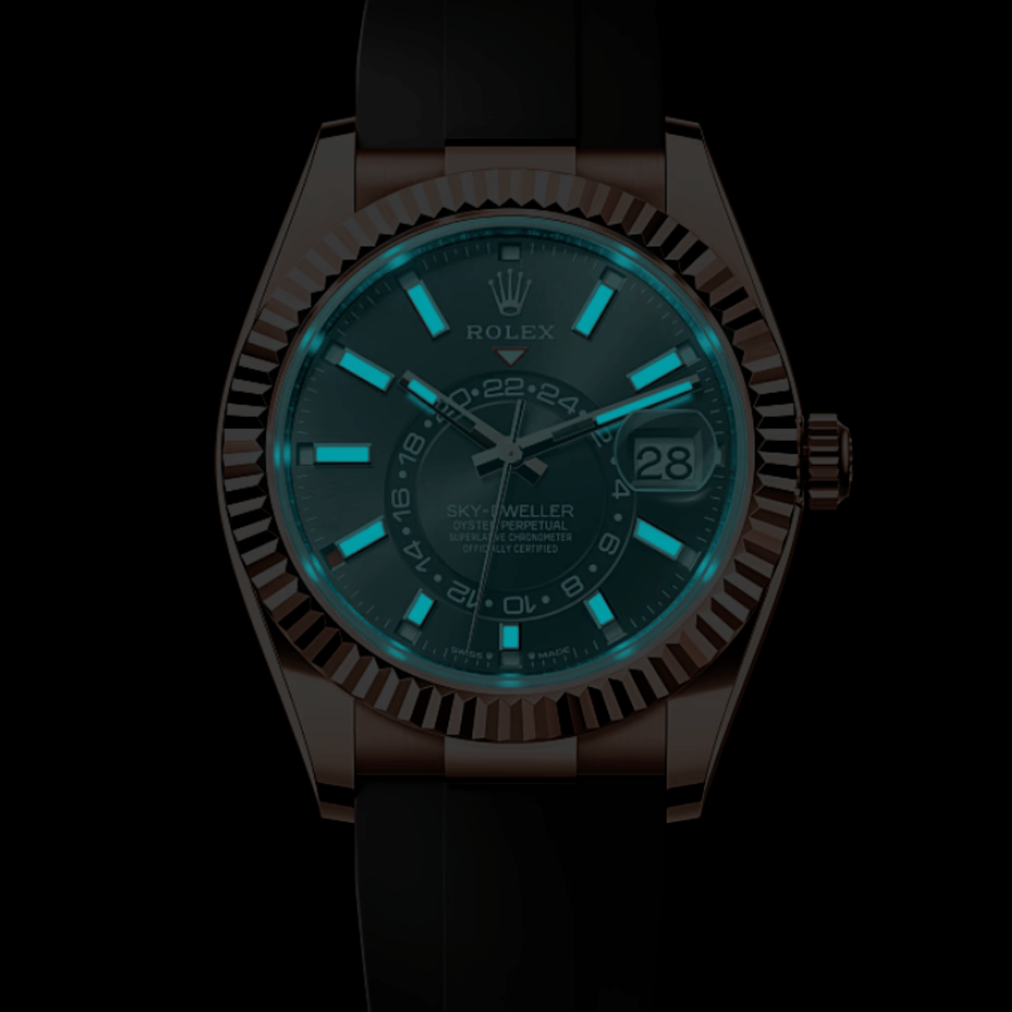 Sky-Dweller Rose Gold Oysterflex Grey Dial 42mm Product Image 2